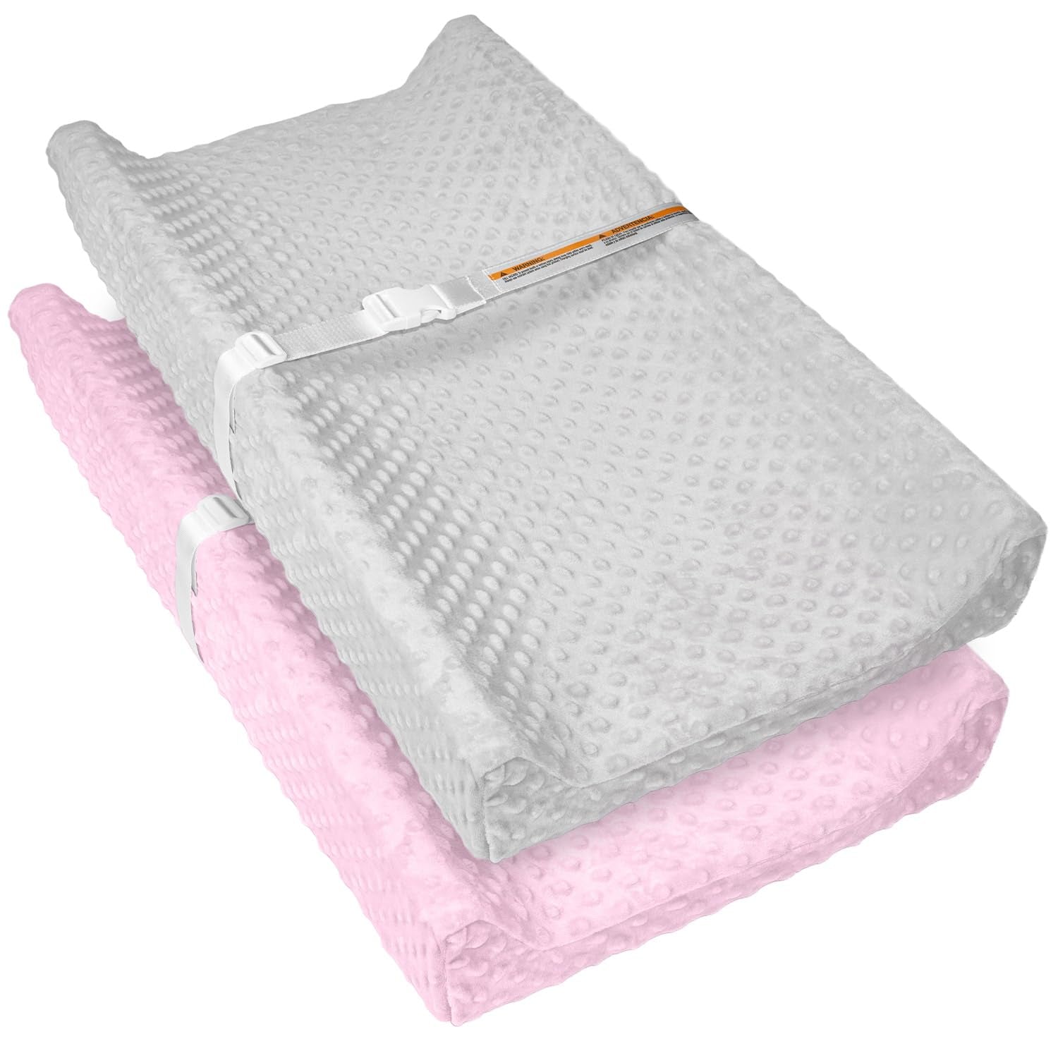 Waterproof Baby Changing Pad 32x16” – Non-Slip Wipeable Diaper Changing Mat with Safety Strap 