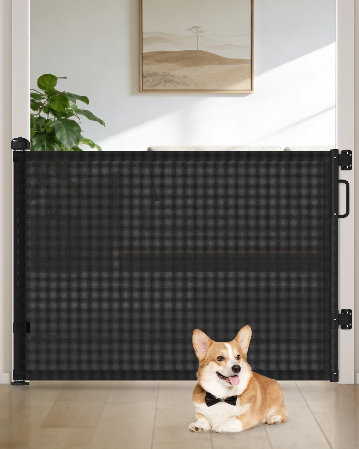 Retractable Baby Safety Gate | 58" Extra Wide Mesh Gate for Kids & Pets 🚚