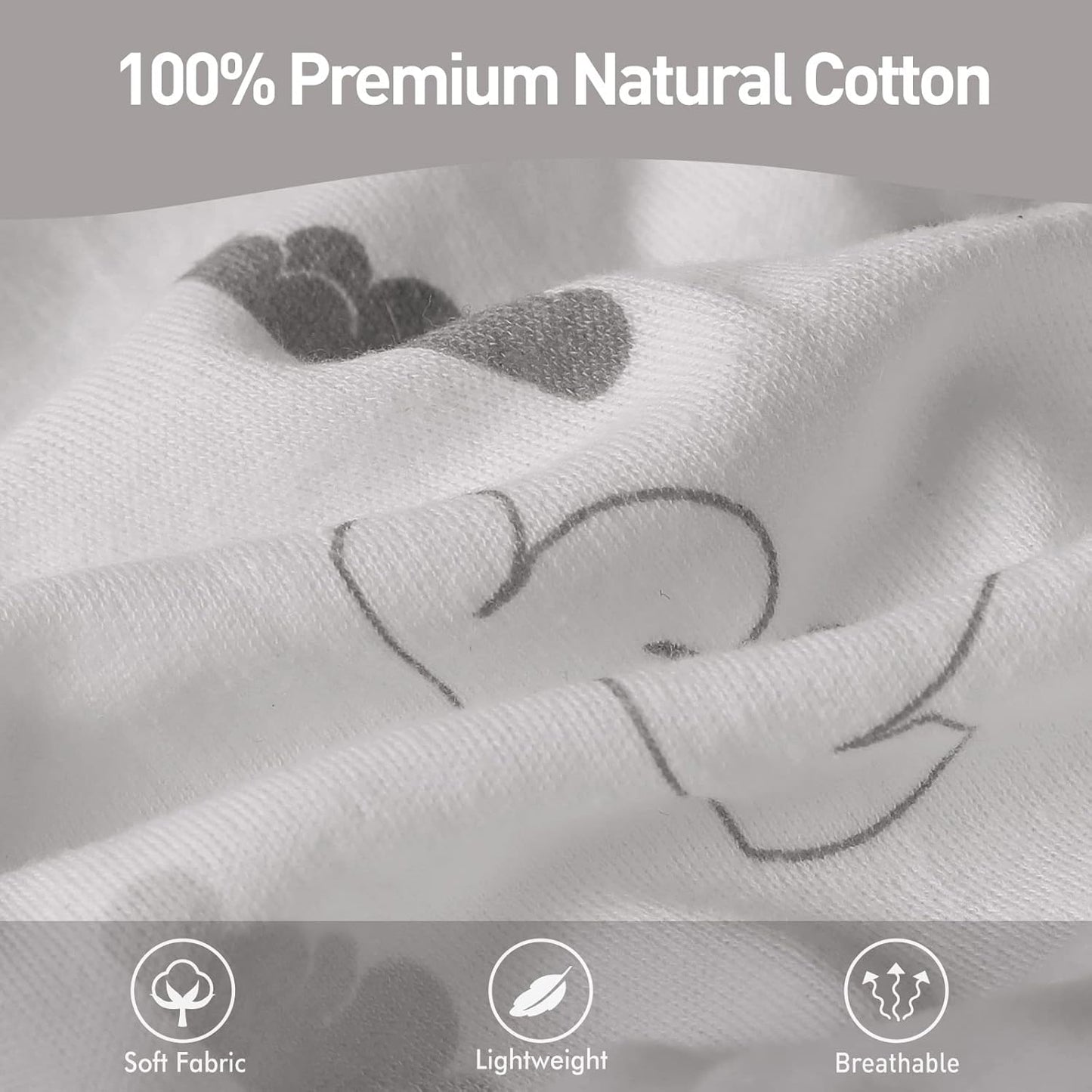 Organic Baby Swaddle Sleep Sack (2-Pack) – 100% Cotton Newborn Wrap for 0–3 Months 