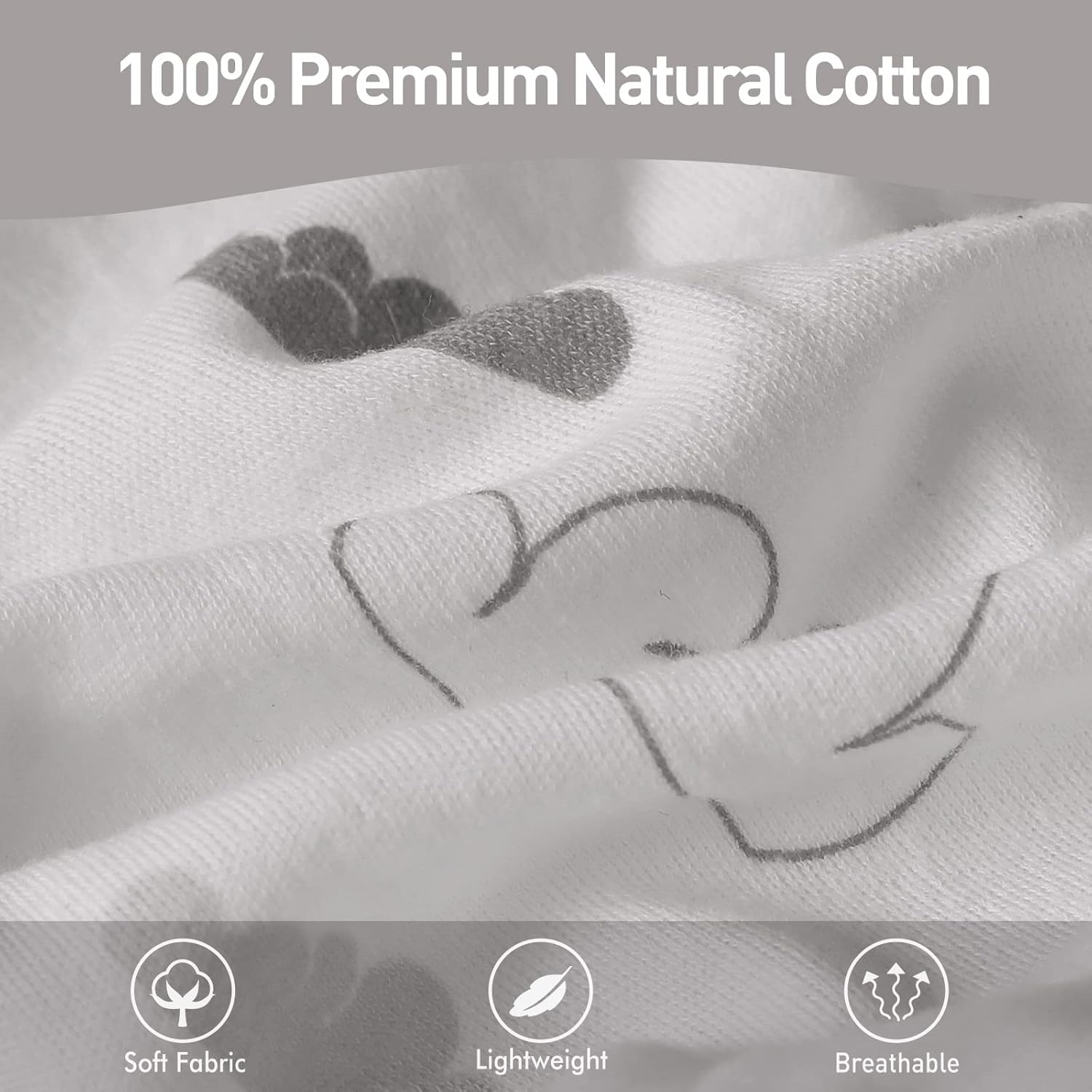 Organic Baby Swaddle Sleep Sack (2-Pack) – 100% Cotton Newborn Wrap for 0–3 Months 