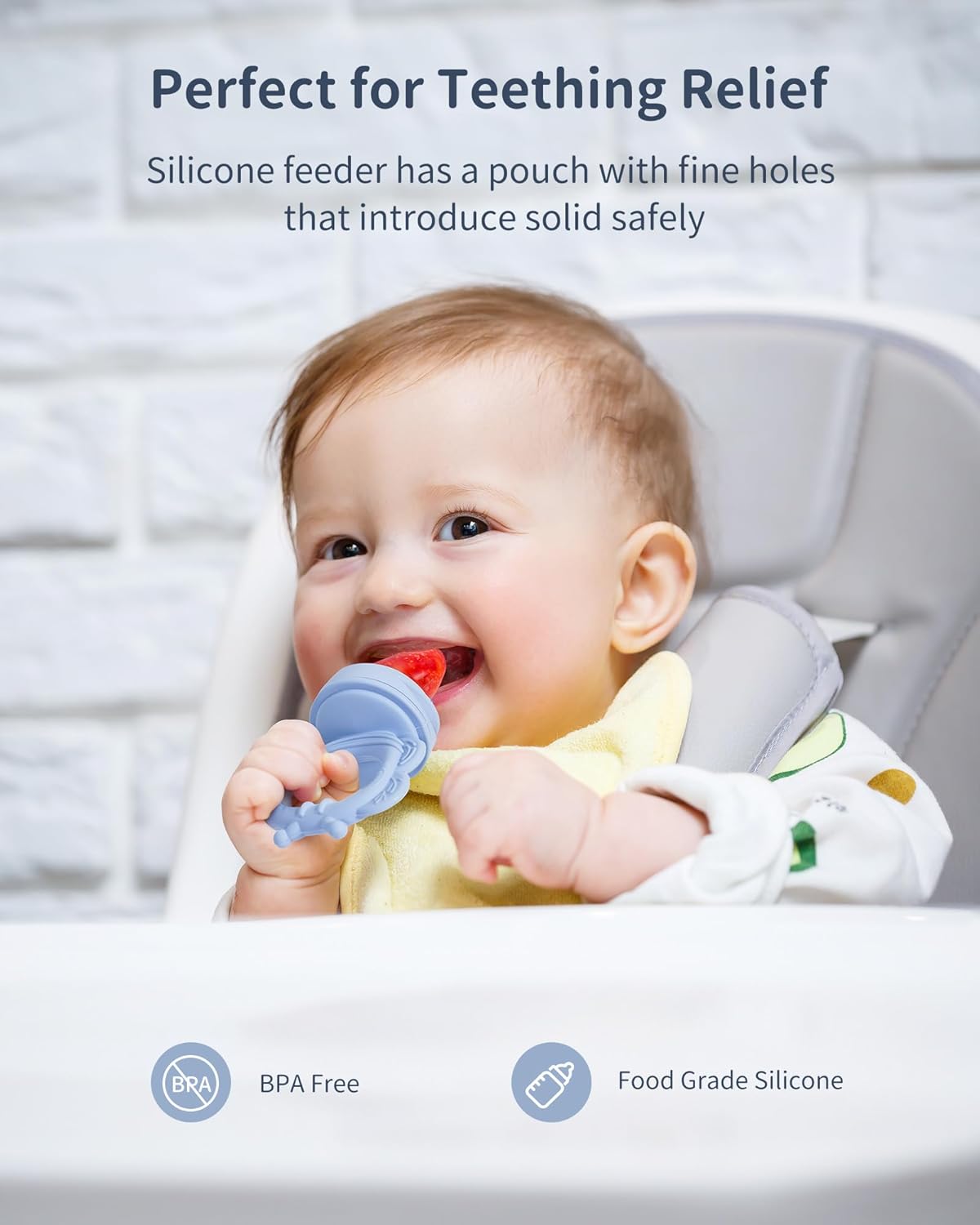  Silicone Baby Food Feeder Set | Safe Self-Feeding & Teething Relief (2-Pack)