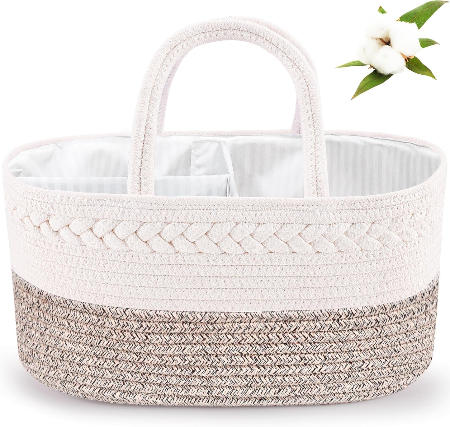 Baby Diaper Caddy Organizer | Portable Nursery Storage Basket