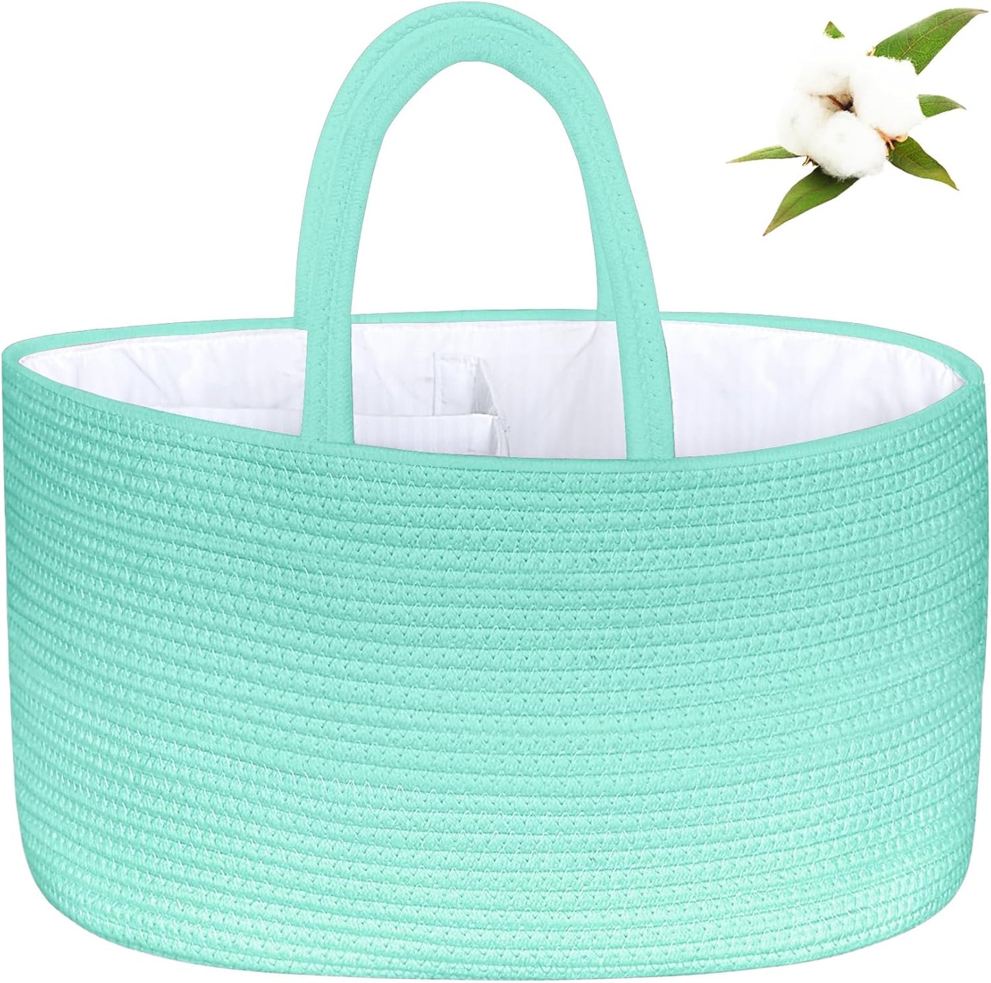 Baby Diaper Caddy Organizer | Portable Nursery Storage Basket