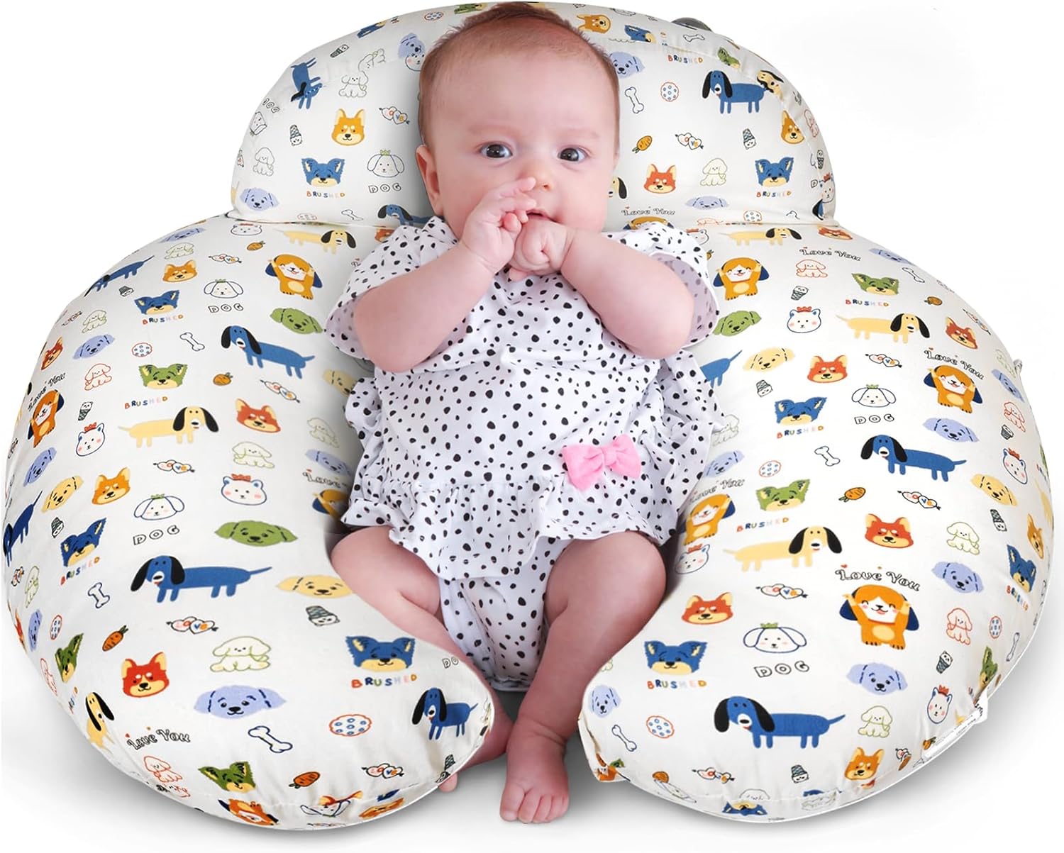 Nursing Pillow for Breastfeeding – Ergonomic Baby Support Pillow with Removable Cotton Cover 🍼