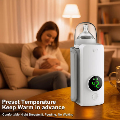 Ultimate Portable Baby Bottle Warmer: Fast Heating, Precise Temperature Control & Cordless Convenience for On-the-Go Parents