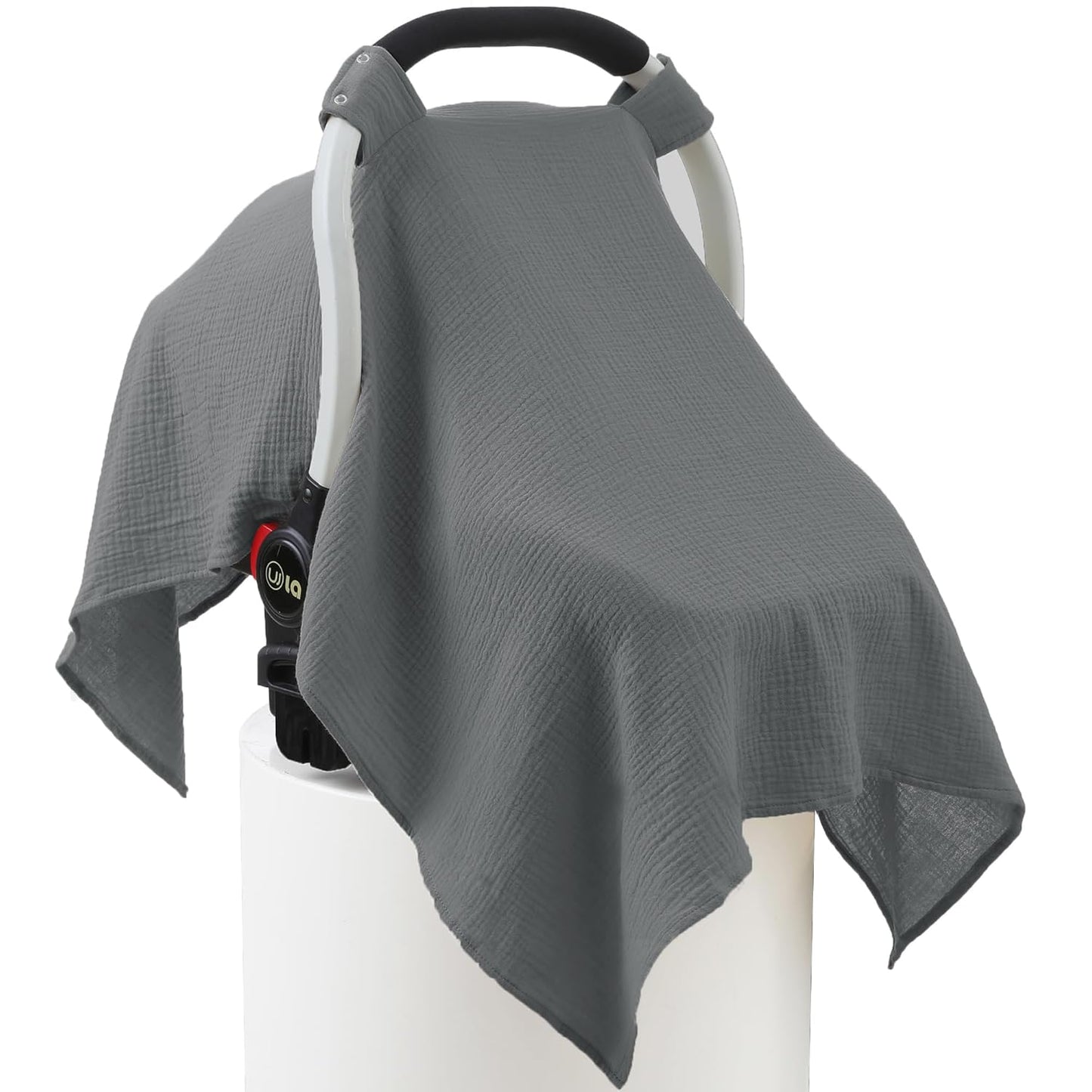 Muslin Cotton Baby Car Seat Cover | Breathable Multi-Use Canopy Cover