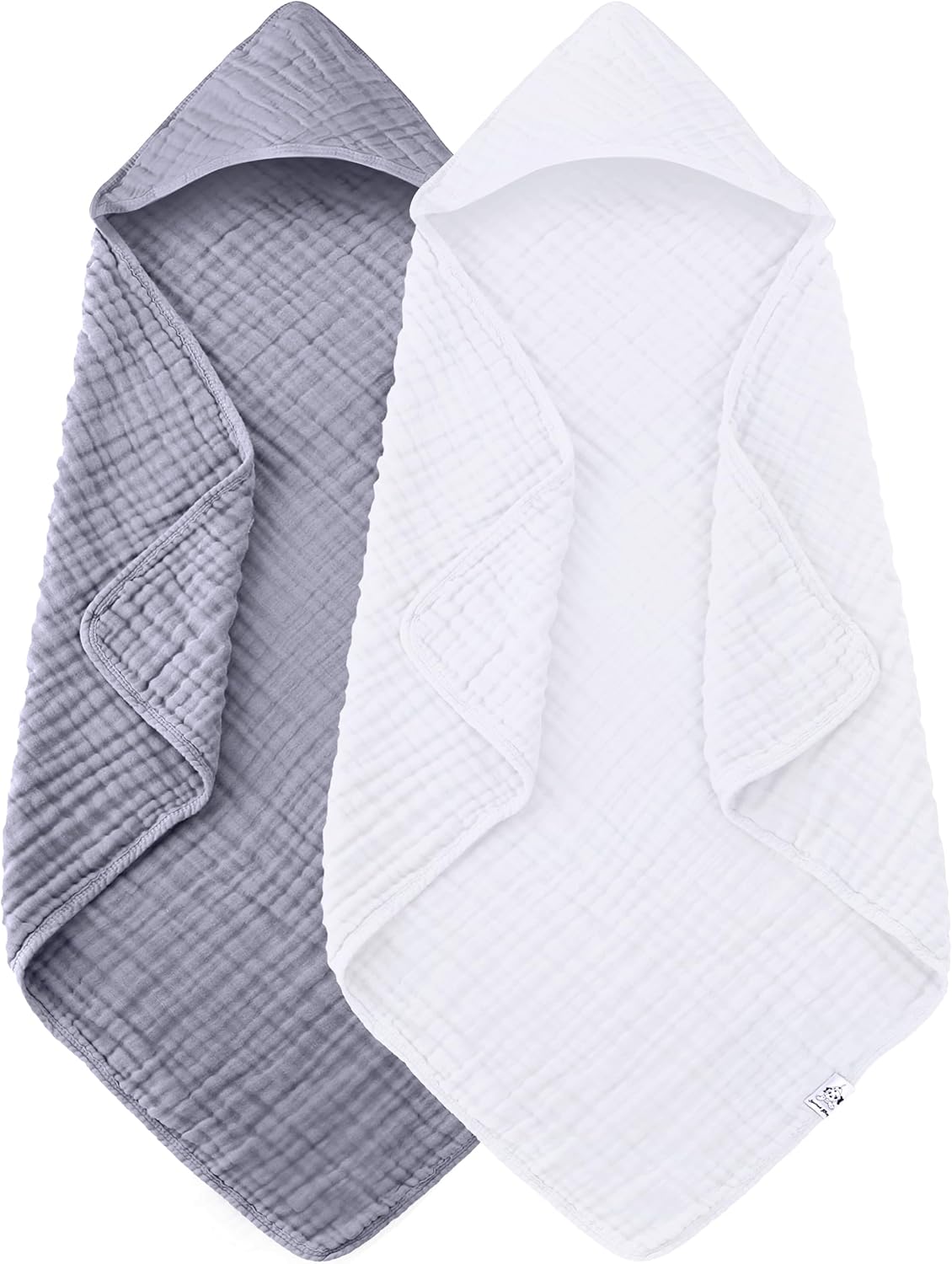 Hooded Baby Towels (2-Pack) – 100% Muslin Cotton Soft & Absorbent Bath Towels 32x32” 🛁