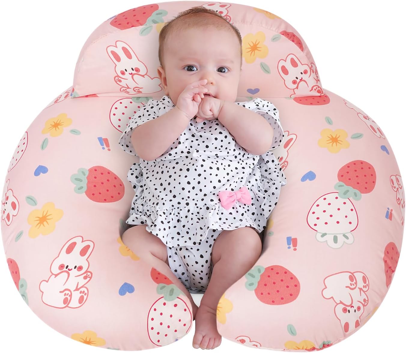 Nursing Pillow for Breastfeeding – Ergonomic Baby Support Pillow with Removable Cotton Cover 🍼