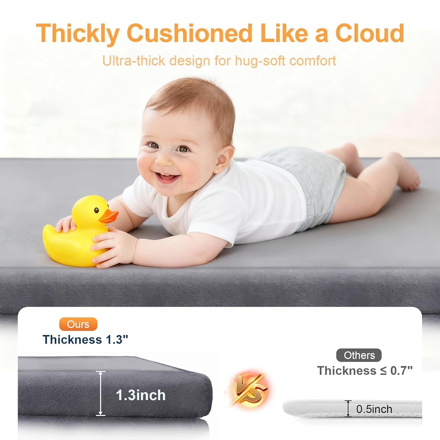 Ultra-Soft Baby Play Mat | Thick Cushioned Floor Mat for Play & Tummy Time