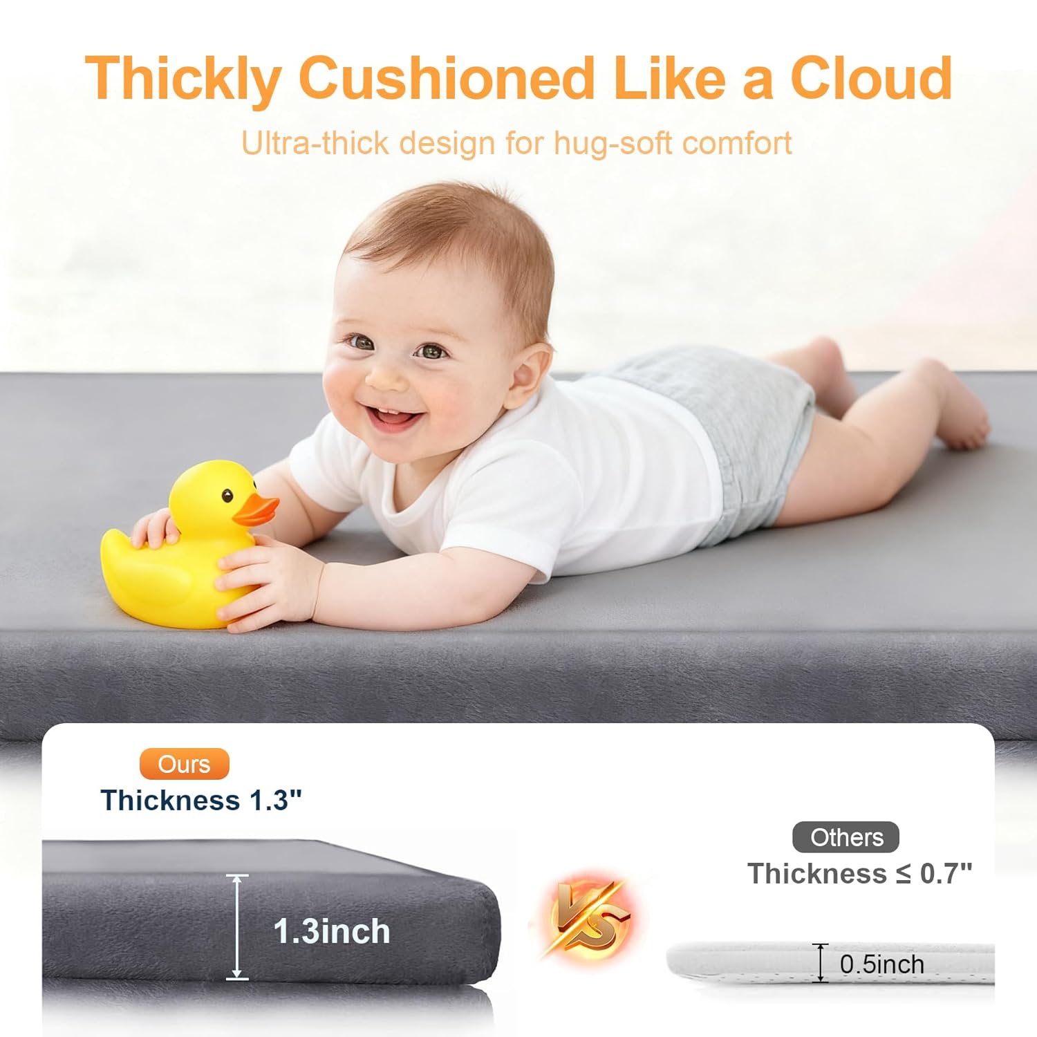 Ultra-Soft Baby Play Mat | Thick Cushioned Floor Mat for Play & Tummy Time