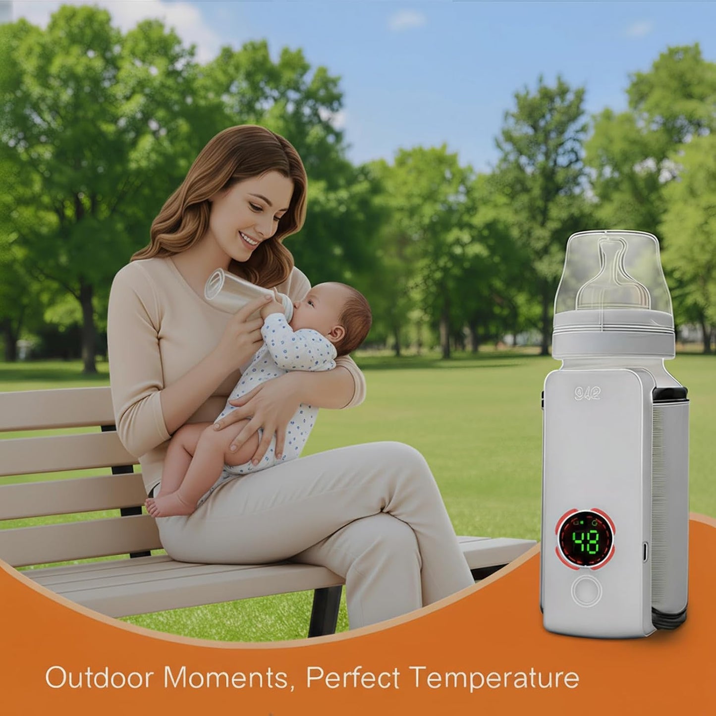 Ultimate Portable Baby Bottle Warmer: Fast Heating, Precise Temperature Control & Cordless Convenience for On-the-Go Parents