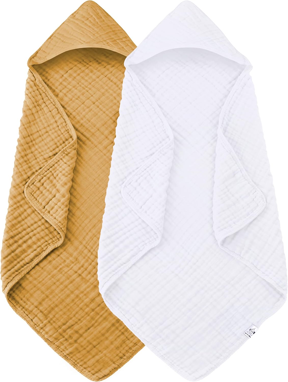 Hooded Baby Towels (2-Pack) – 100% Muslin Cotton Soft & Absorbent Bath Towels 32x32” 🛁