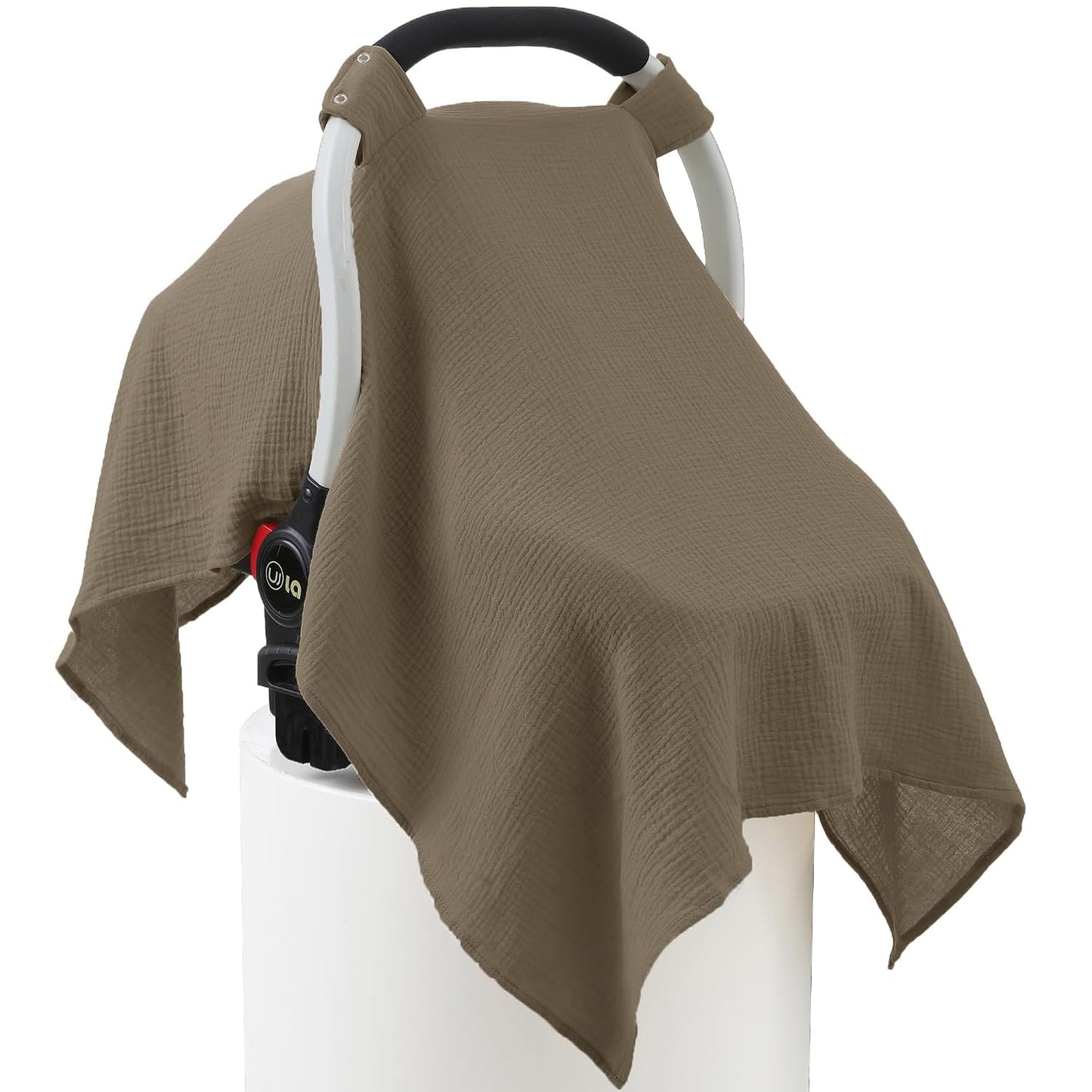 Muslin Cotton Baby Car Seat Cover | Breathable Multi-Use Canopy Cover