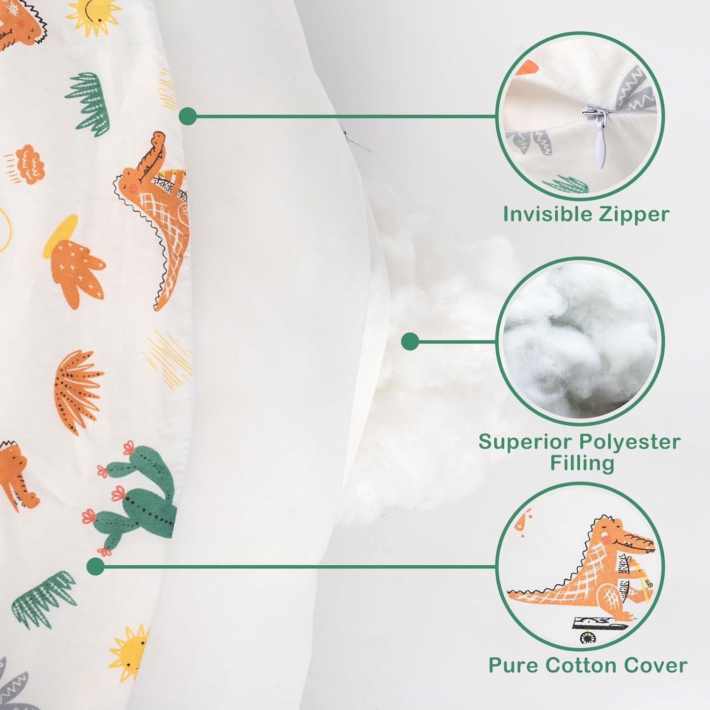 Nursing Pillow for Breastfeeding – Ergonomic Baby Support Pillow with Removable Cotton Cover 🍼