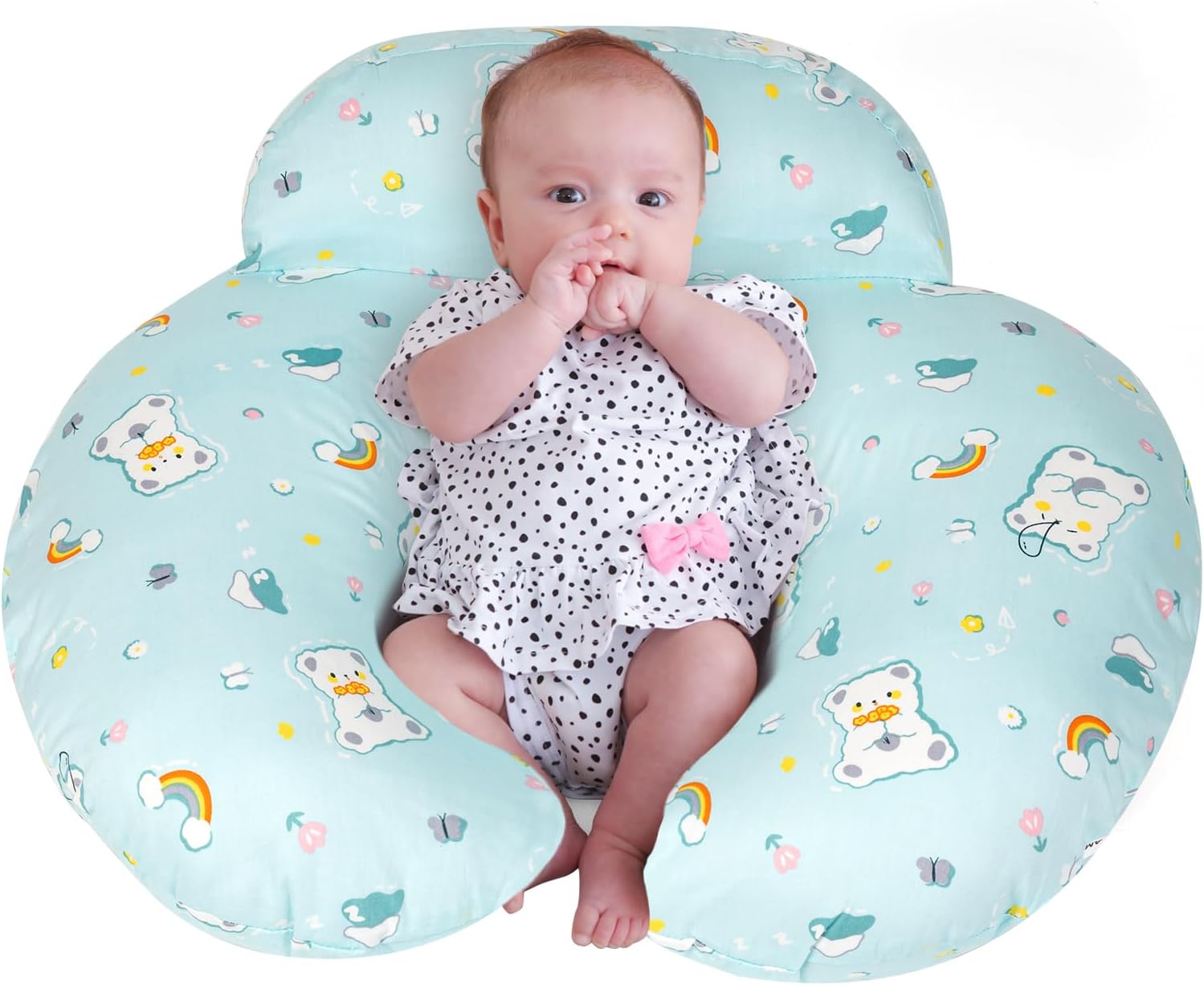 Nursing Pillow for Breastfeeding – Ergonomic Baby Support Pillow with Removable Cotton Cover 🍼