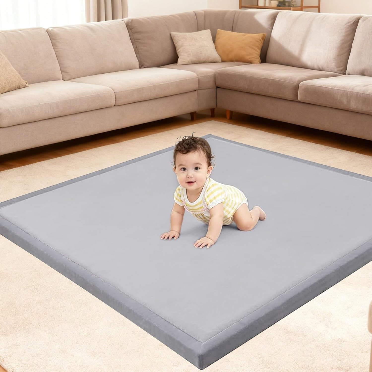 Ultra-Soft Baby Play Mat | Thick Cushioned Floor Mat for Play & Tummy Time