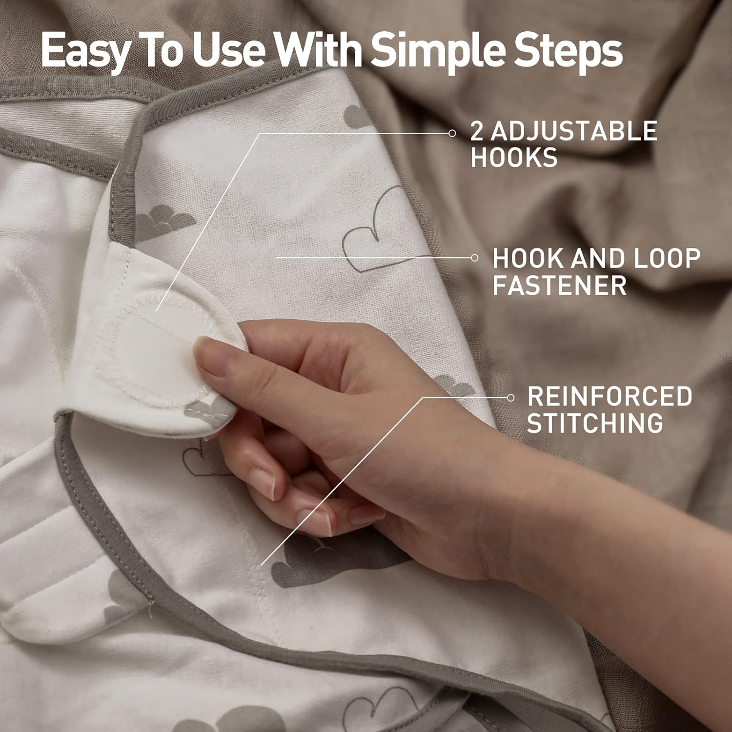 Organic Baby Swaddle Sleep Sack (2-Pack) – 100% Cotton Newborn Wrap for 0–3 Months 