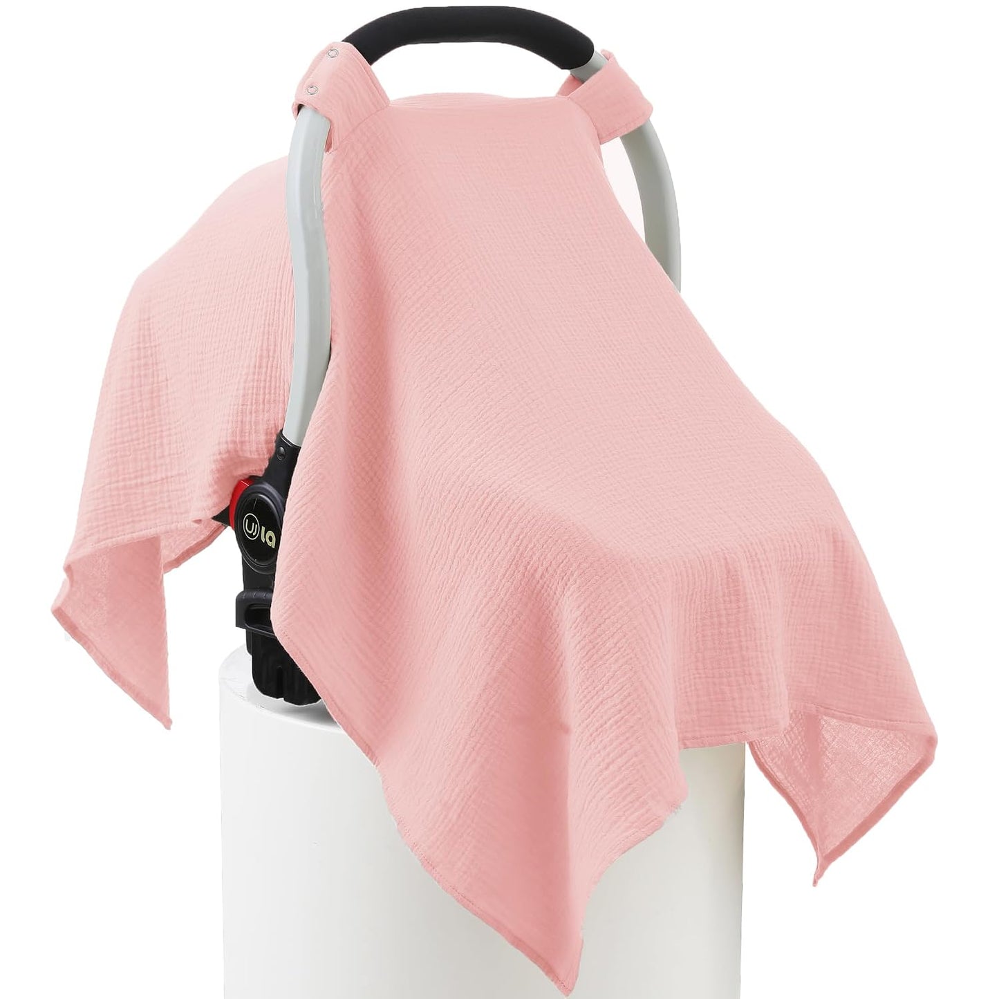 Muslin Cotton Baby Car Seat Cover | Breathable Multi-Use Canopy Cover