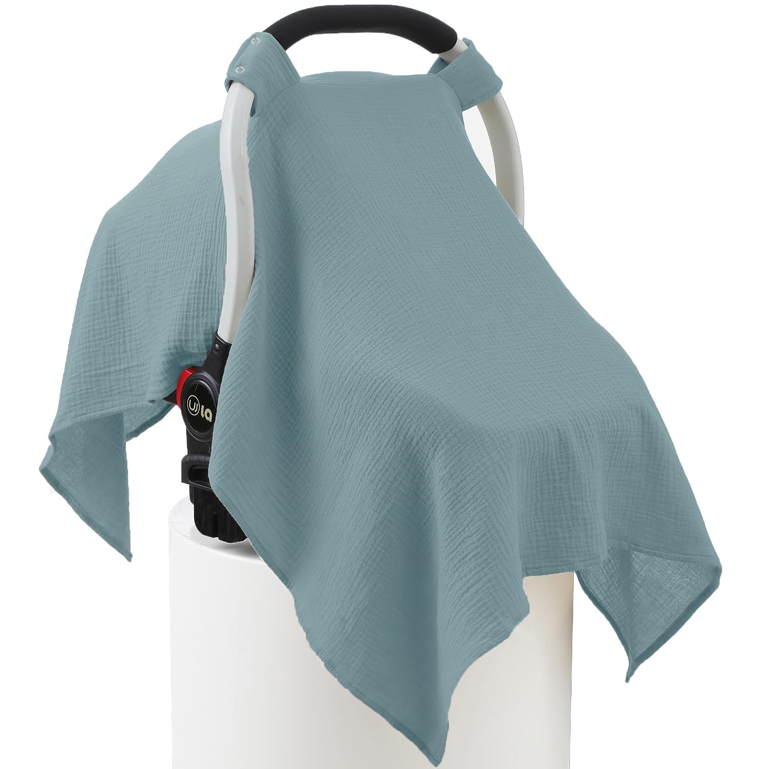 Muslin Cotton Baby Car Seat Cover | Breathable Multi-Use Canopy Cover