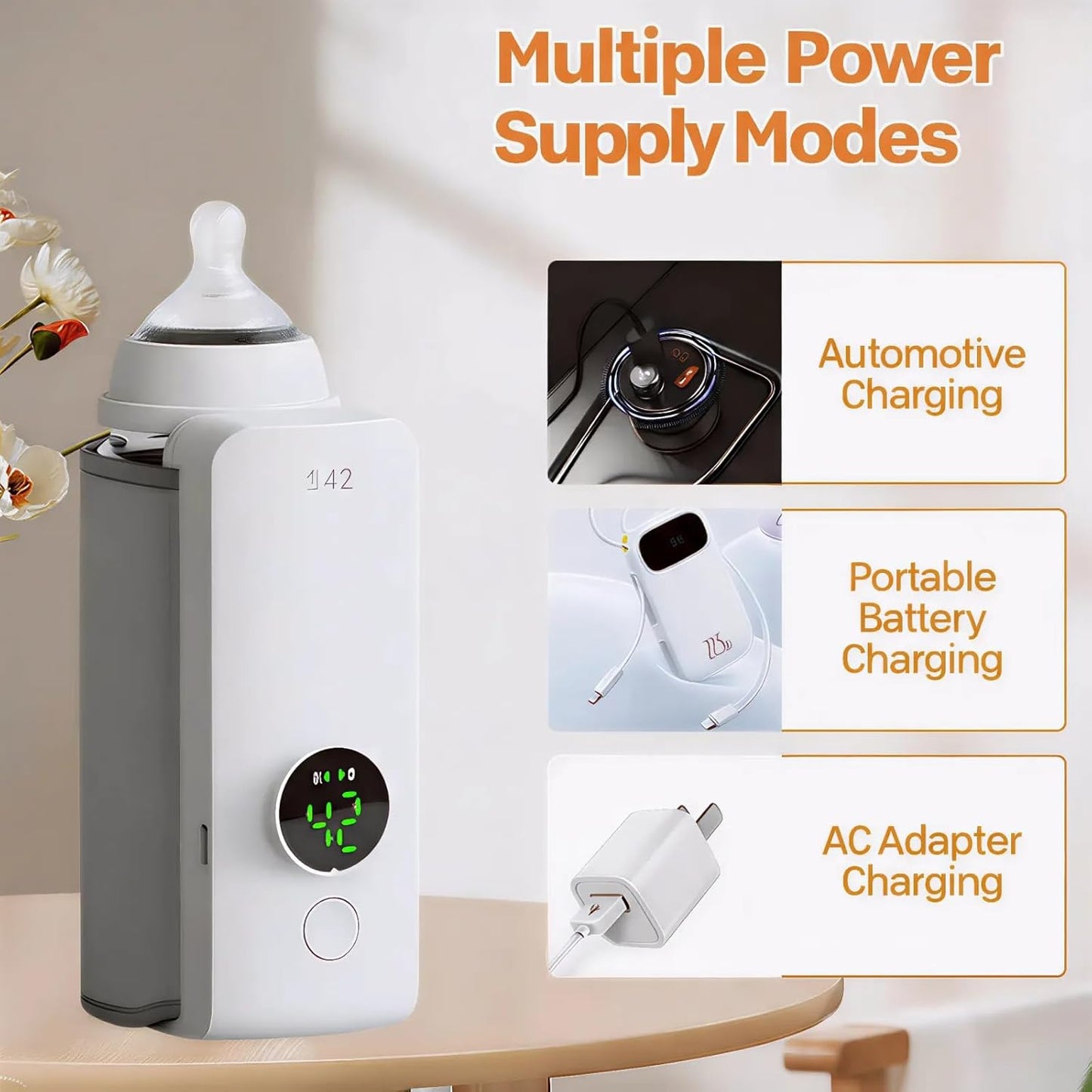 Ultimate Portable Baby Bottle Warmer: Fast Heating, Precise Temperature Control & Cordless Convenience for On-the-Go Parents