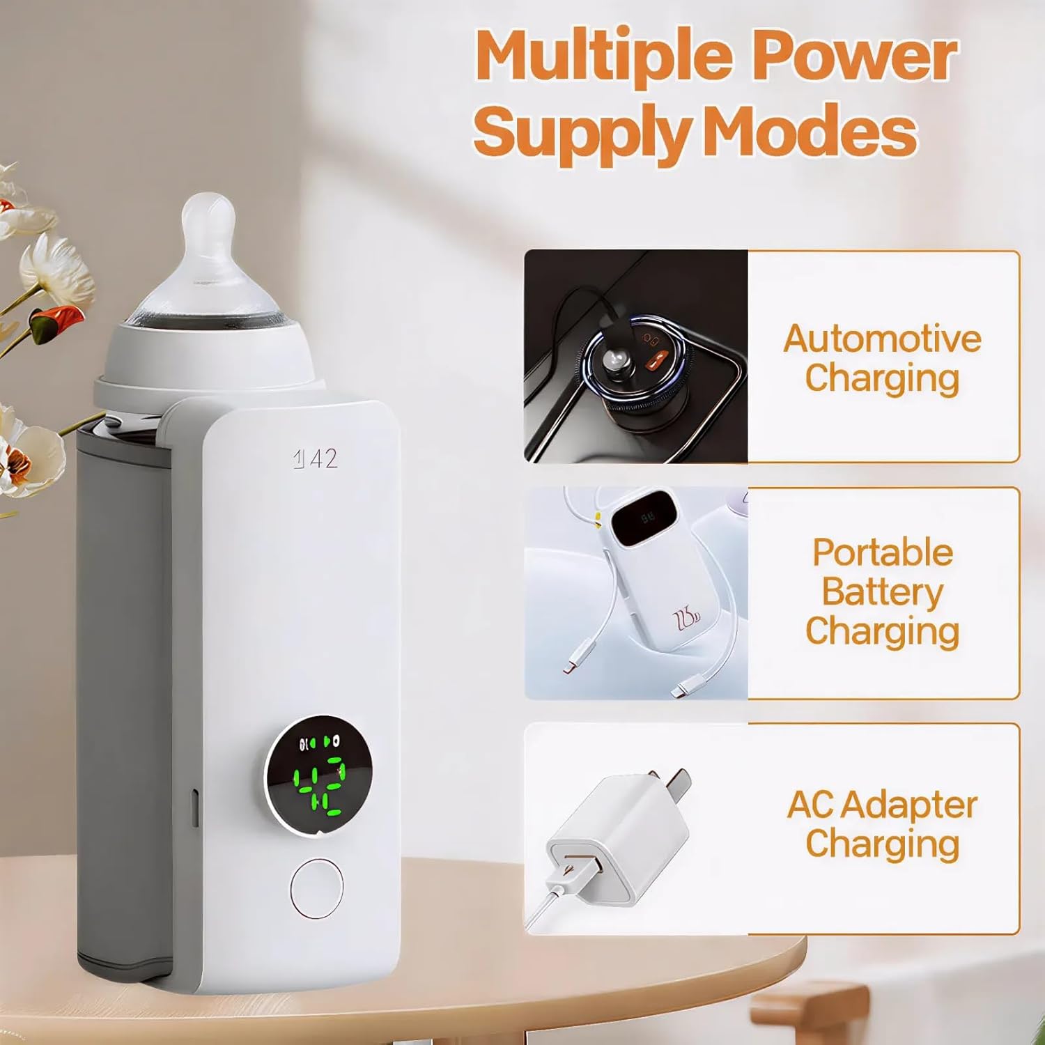 Ultimate Portable Baby Bottle Warmer: Fast Heating, Precise Temperature Control & Cordless Convenience for On-the-Go Parents
