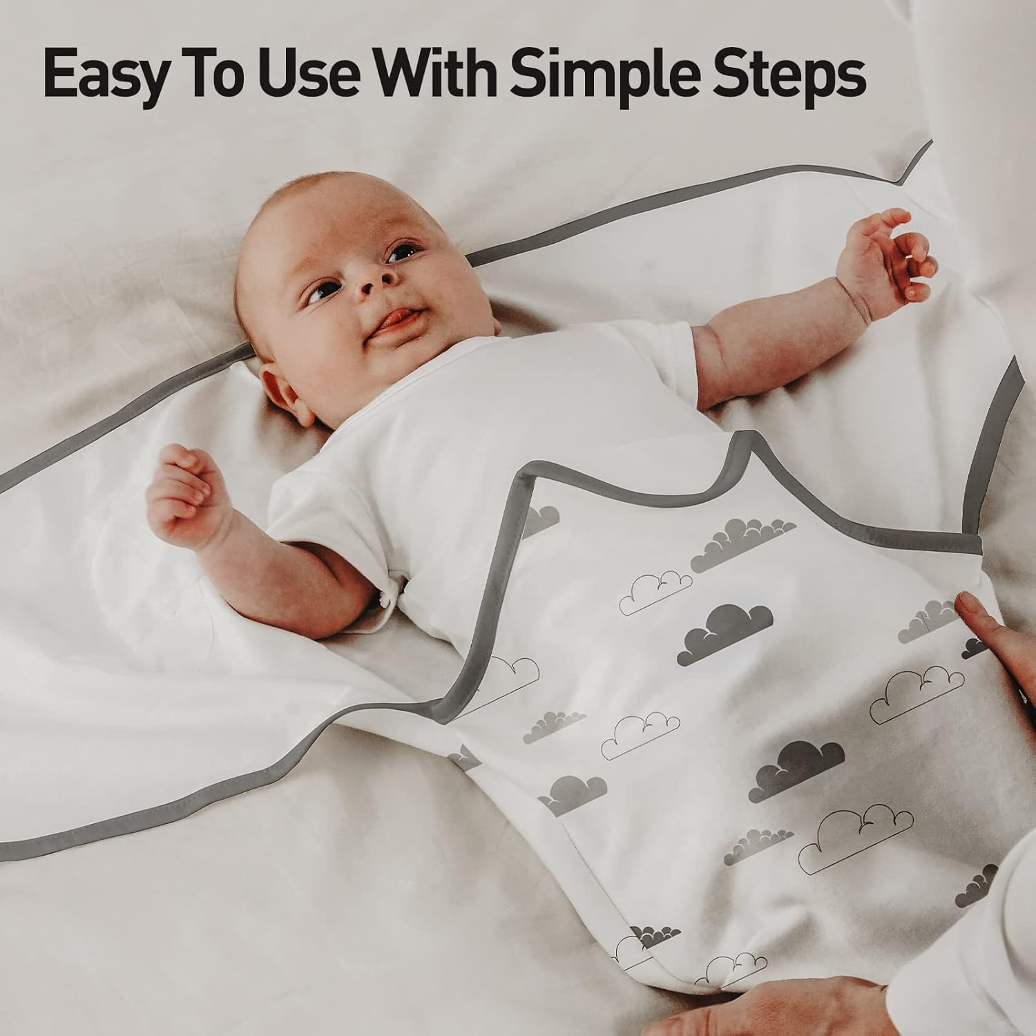Organic Baby Swaddle Sleep Sack (2-Pack) – 100% Cotton Newborn Wrap for 0–3 Months 