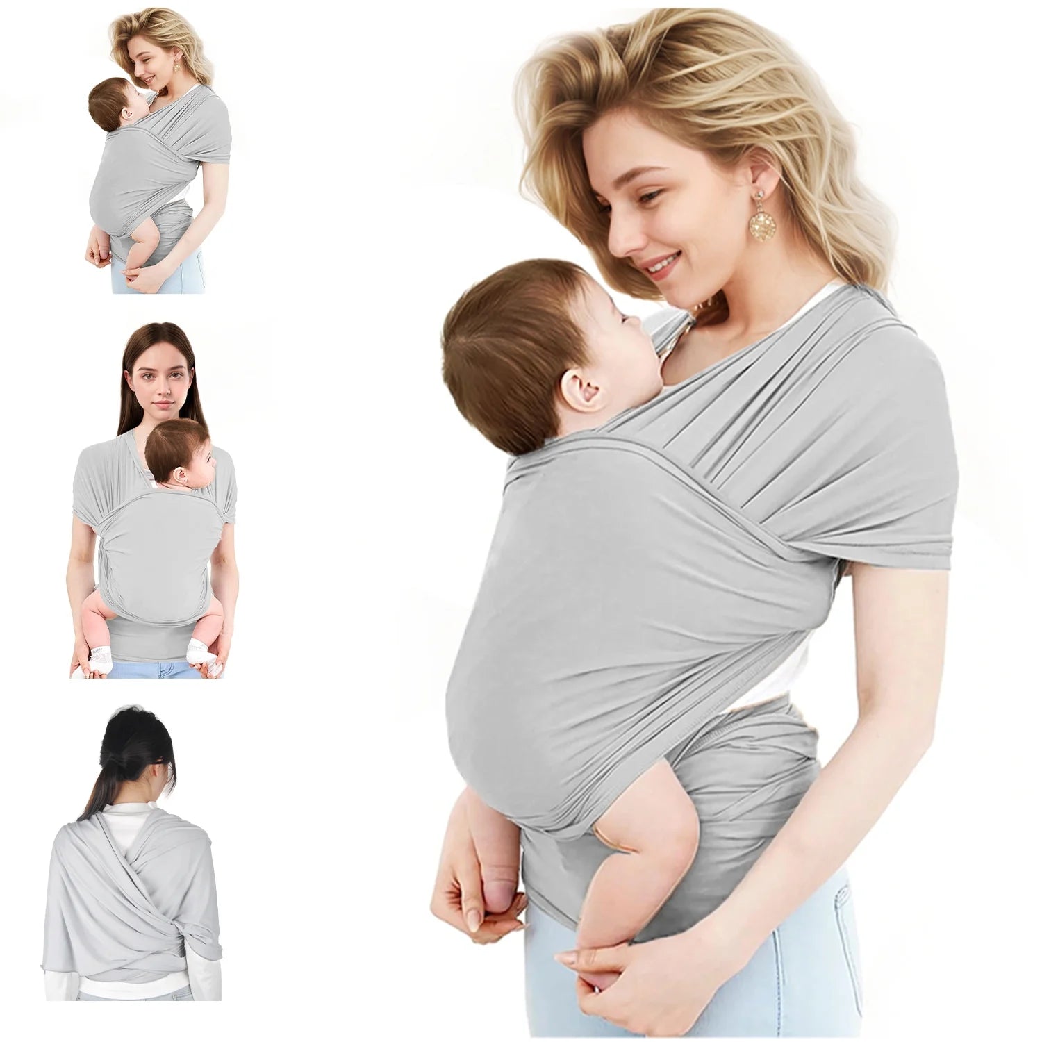 Baby Wrap Carrier | Soft & Breathable Hands-Free Baby Sling