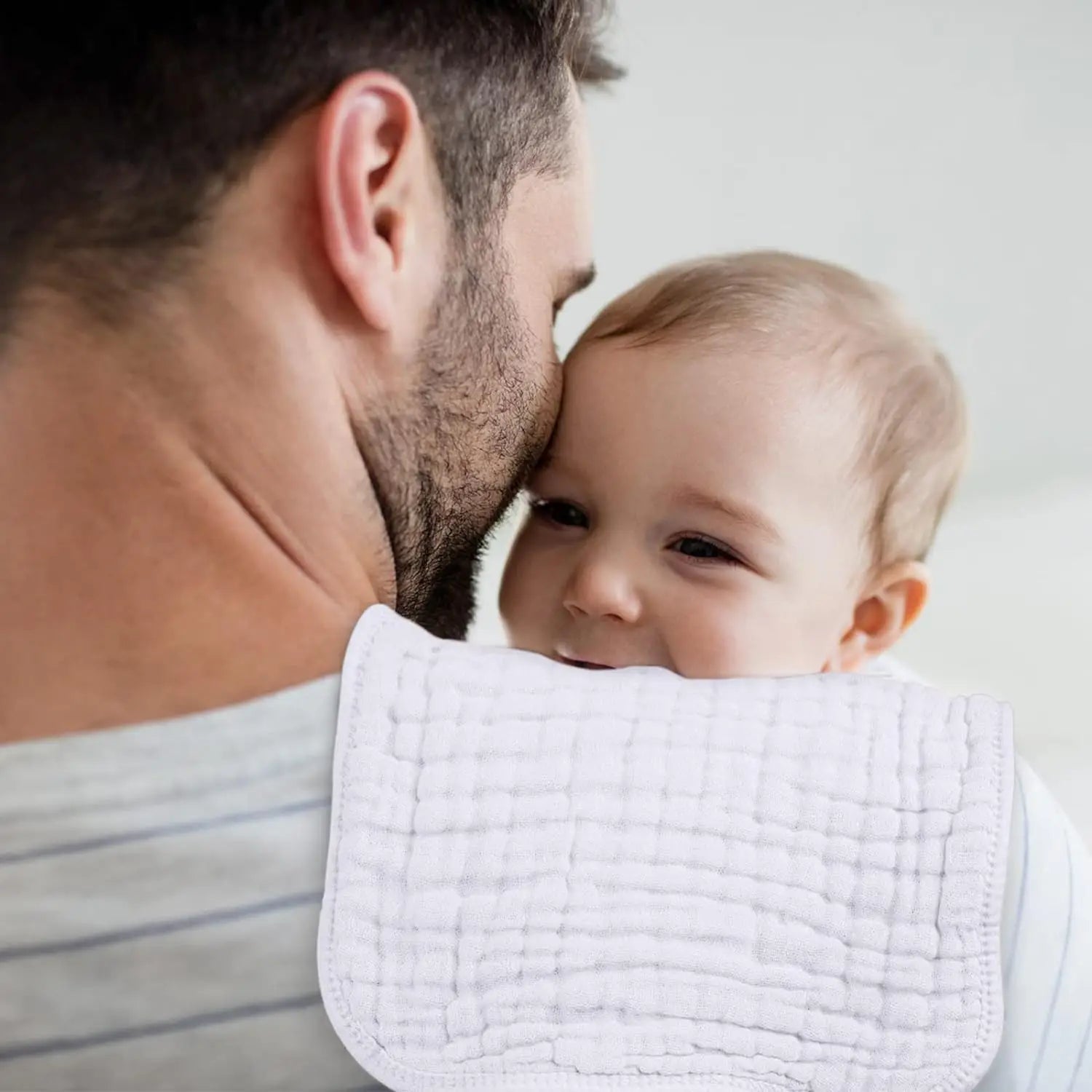 6 Pack of Extra Soft & Absorbent 20''X10'' Muslin Baby Burp Cloths - 100% Cotton Washable Face Towels for Infants