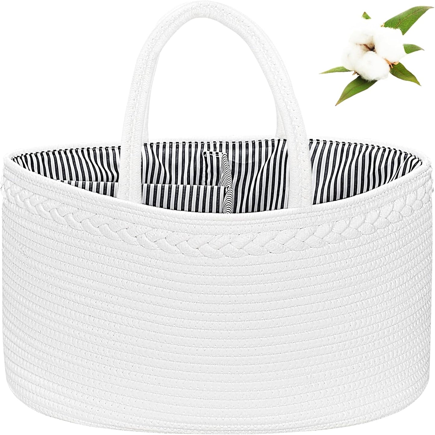 Baby Diaper Caddy Organizer | Portable Nursery Storage Basket