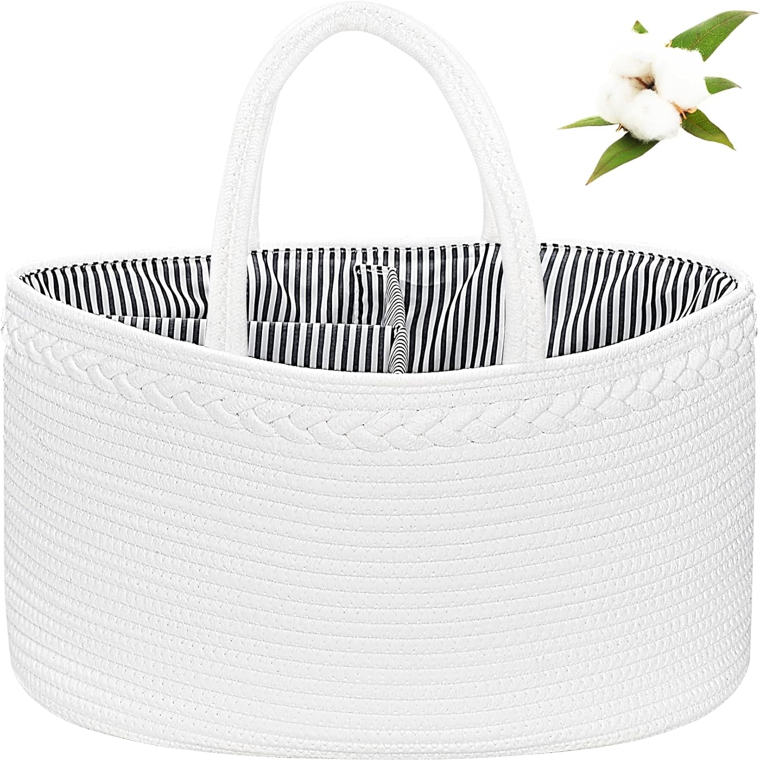 Baby Diaper Caddy Organizer | Portable Nursery Storage Basket