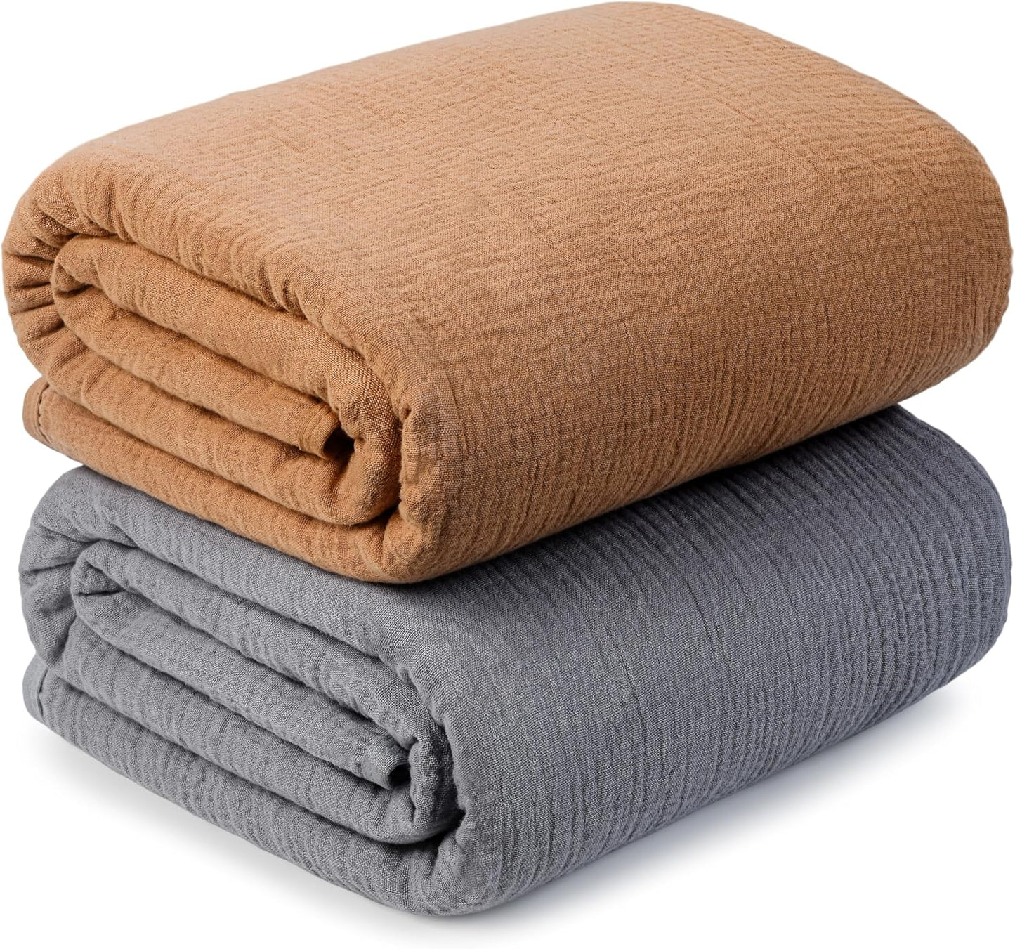 Muslin Swaddle Blankets 2-Pack | Soft & Breathable Baby Receiving Blankets