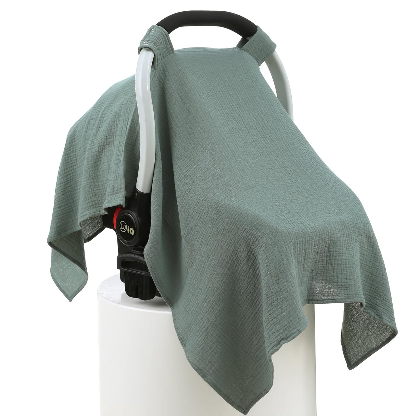 Muslin Cotton Baby Car Seat Cover | Breathable Multi-Use Canopy Cover