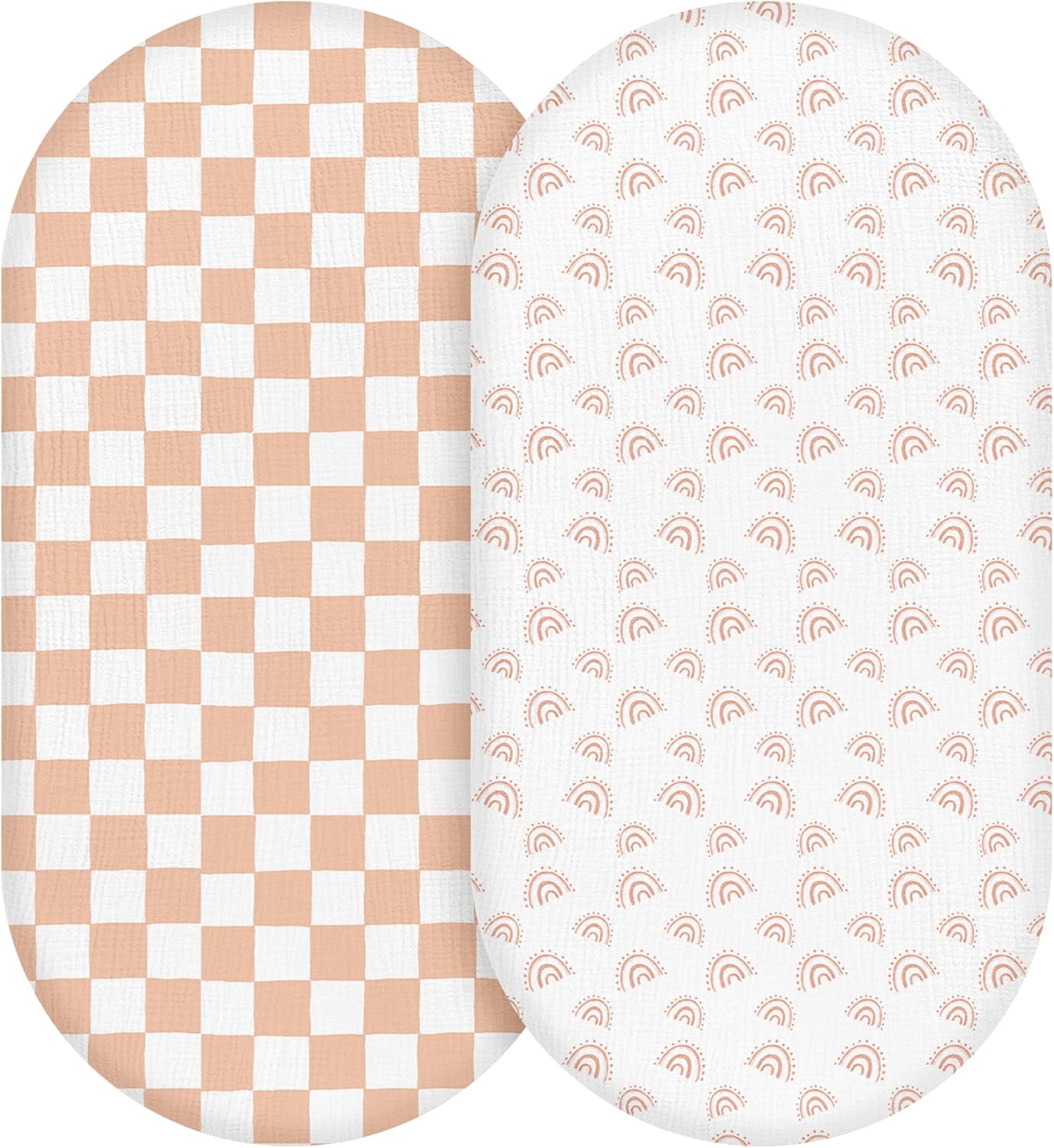 Muslin Bassinet Sheets 2-Pack | Ultra-Soft Breathable Cotton Fitted Sheets