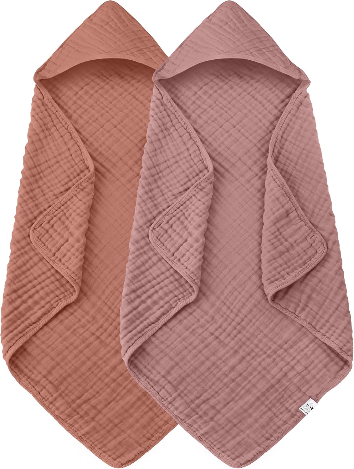 Hooded Baby Towels (2-Pack) – 100% Muslin Cotton Soft & Absorbent Bath Towels 32x32” 🛁