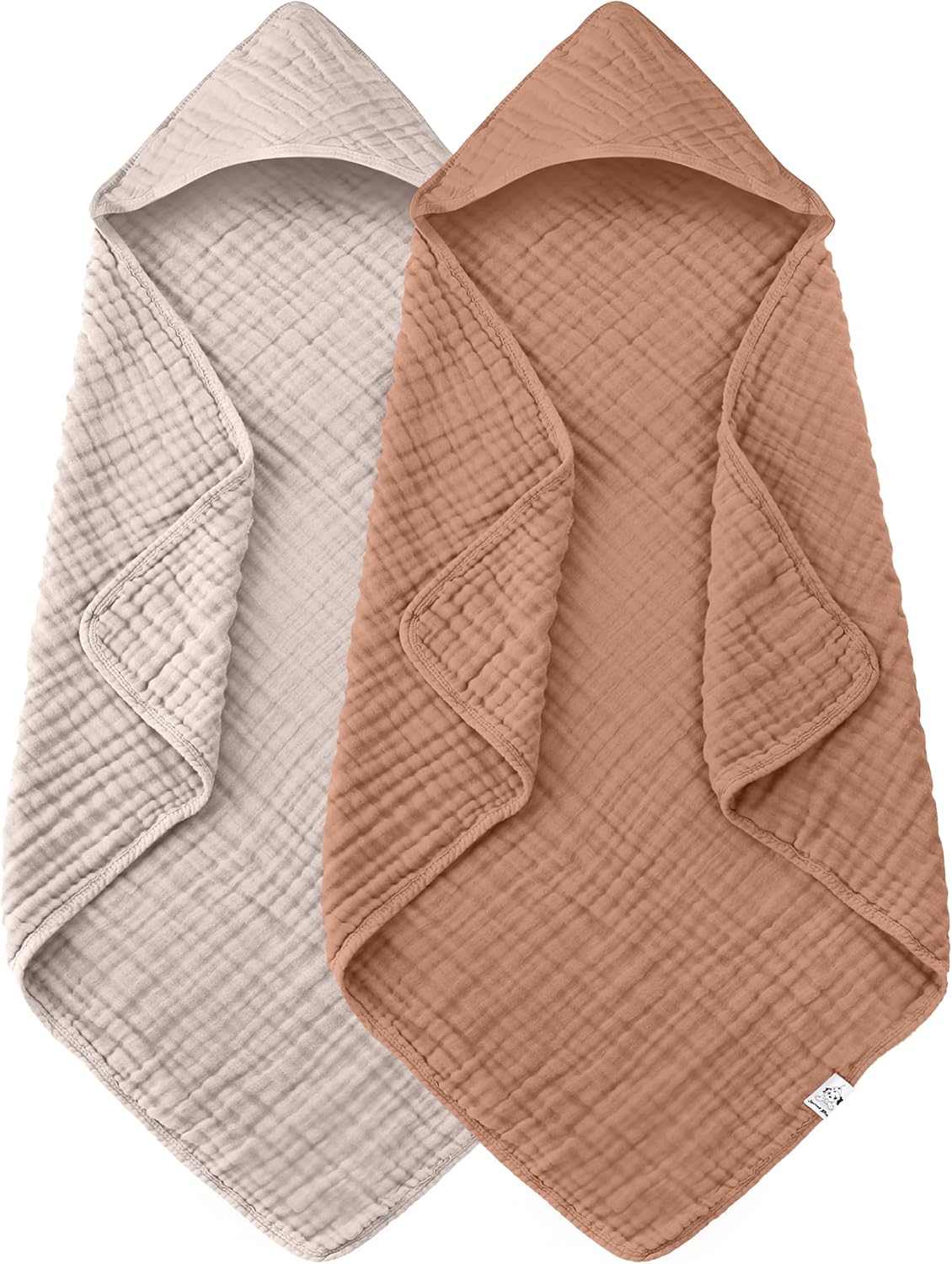 Hooded Baby Towels (2-Pack) – 100% Muslin Cotton Soft & Absorbent Bath Towels 32x32” 🛁