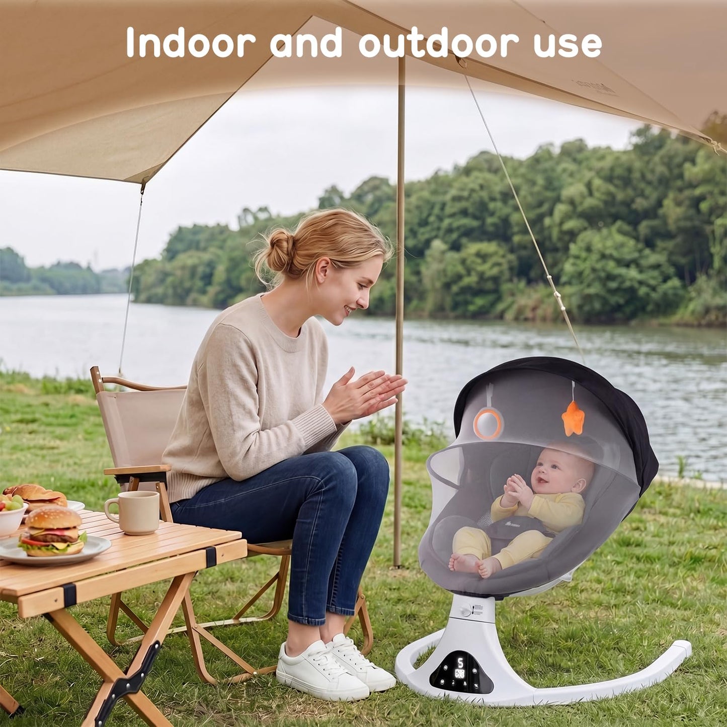 Electric Baby Swing | Portable Soothing Swing with Remote Control