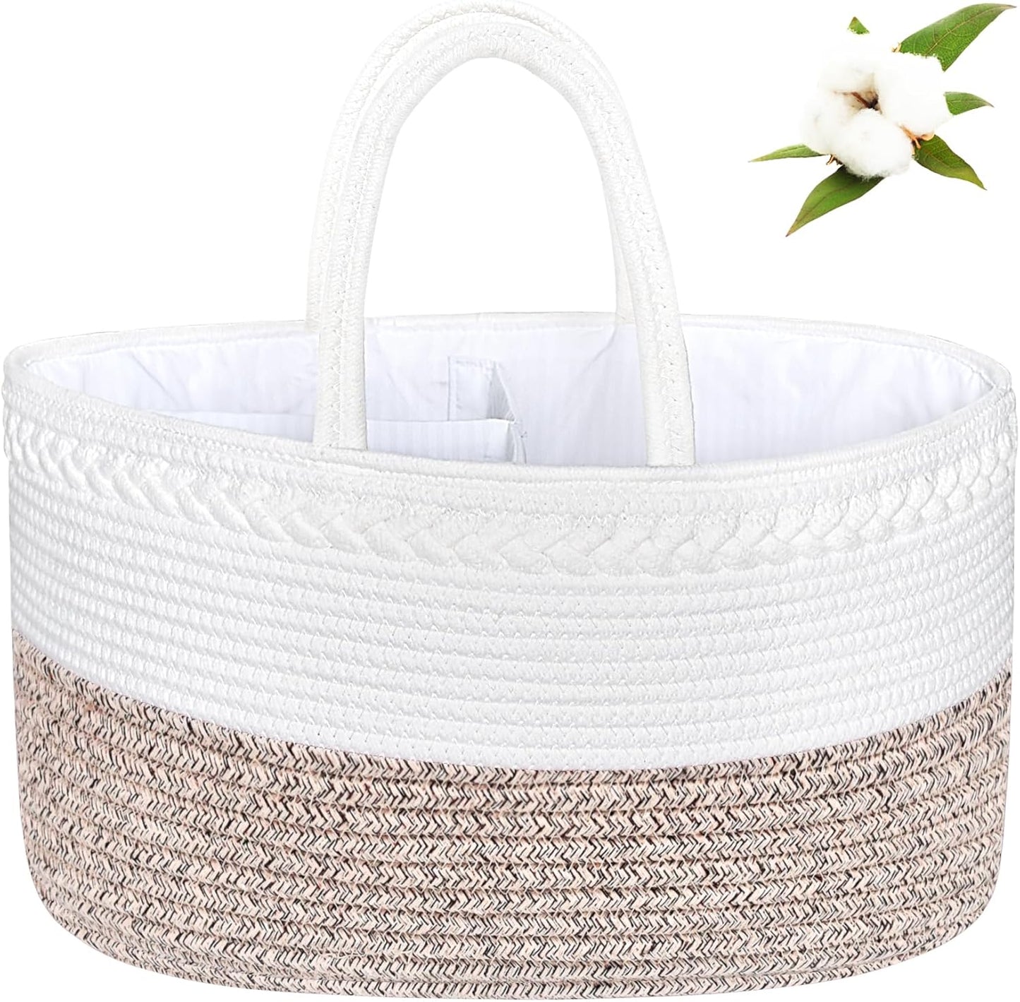 Baby Diaper Caddy Organizer | Portable Nursery Storage Basket