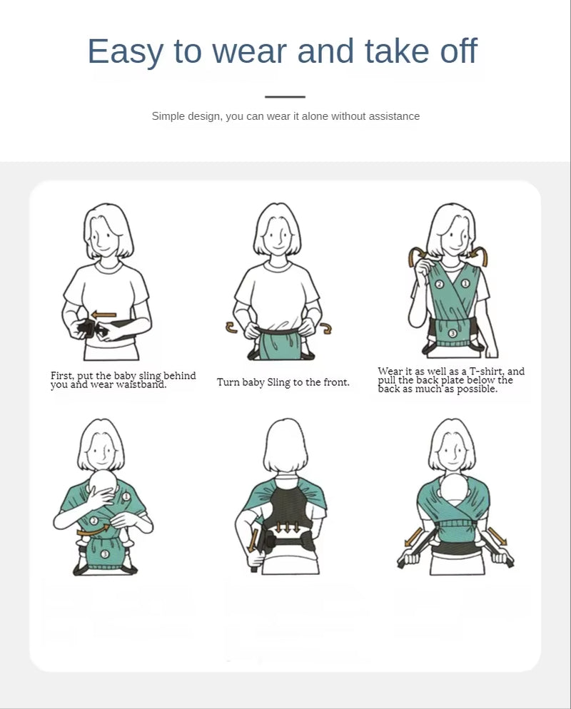 Newborn Baby Carrier Ergonomic Sling Wrap Adjustable Belt 0-24 Month Infant Front Facing Kangaroo Baby Hipseat Carrier Portable