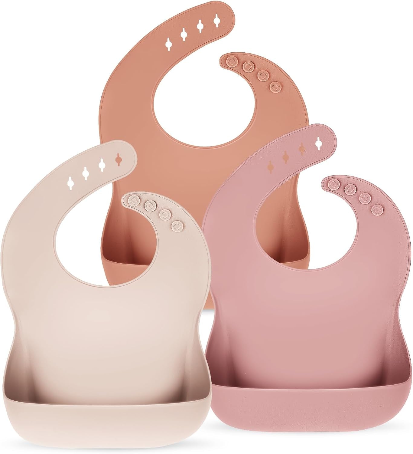 Silicone Baby Bibs (3-Pack) – Waterproof, BPA-Free, Adjustable Feeding Bibs for Babies & Toddlers 🍼