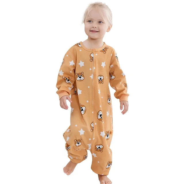 Cozy Spring Cotton Sleeping Bag for Kids - Adorable Long Sleeve Sleepsack Pajamas for Boys and Girls (6M-6T)