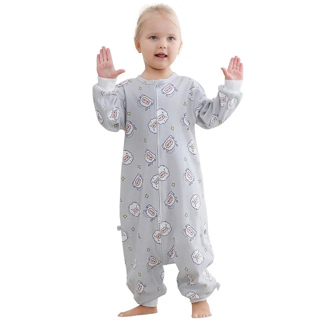 Cozy Spring Cotton Sleeping Bag for Kids - Adorable Long Sleeve Sleepsack Pajamas for Boys and Girls (6M-6T)