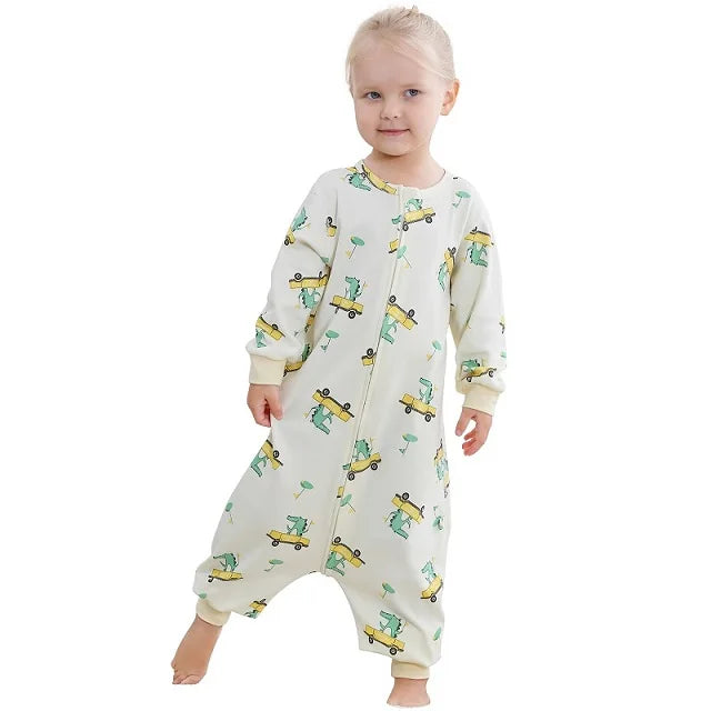 Cozy Spring Cotton Sleeping Bag for Kids - Adorable Long Sleeve Sleepsack Pajamas for Boys and Girls (6M-6T)