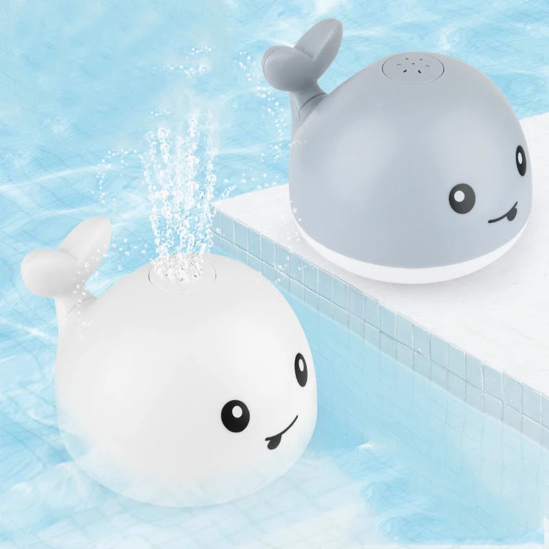 Electric Cartoon Whale Water Spraying Bath Toy - Fun & Flashing Baby Bath Experience