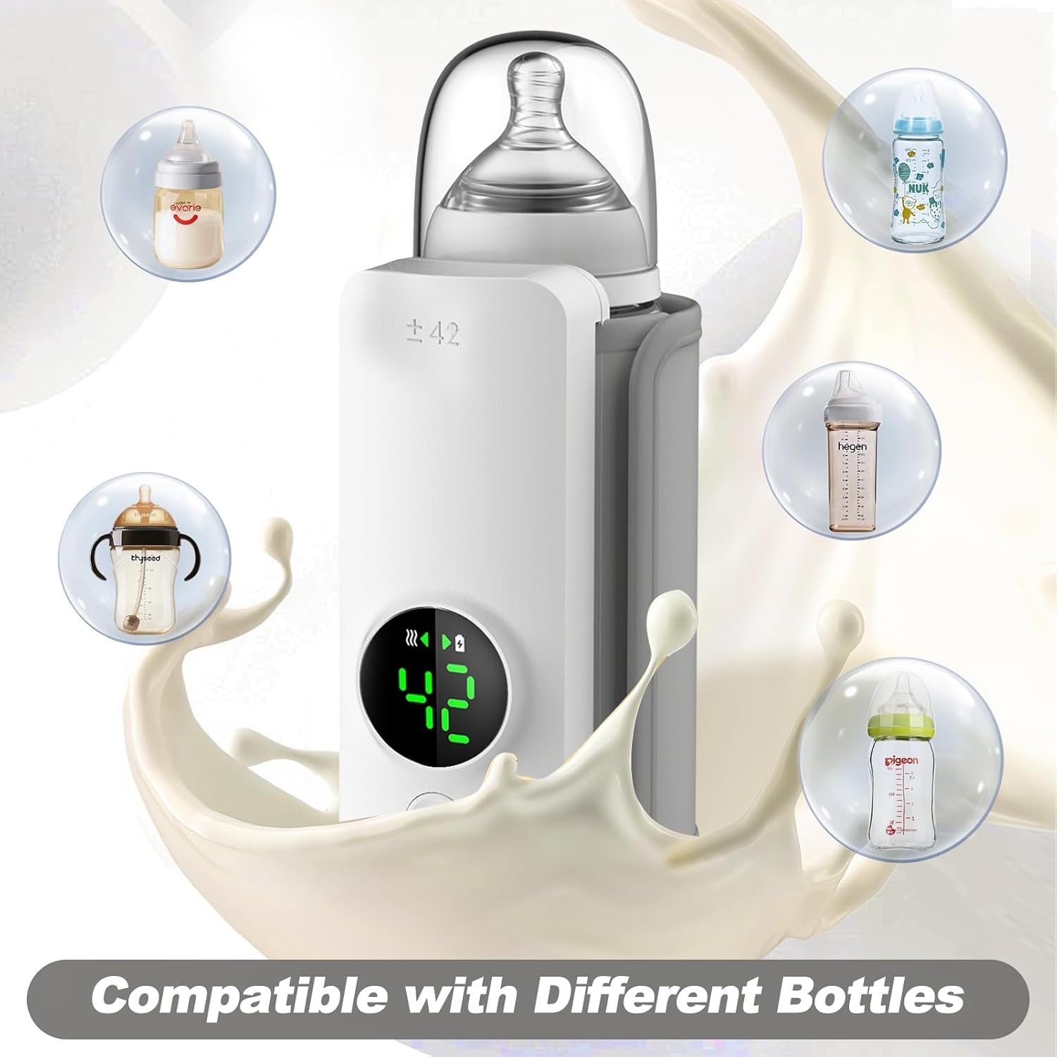 Revolutionary Portable Baby Bottle Warmer – Effortless, Waterless Heating for Home and On-the-Go!