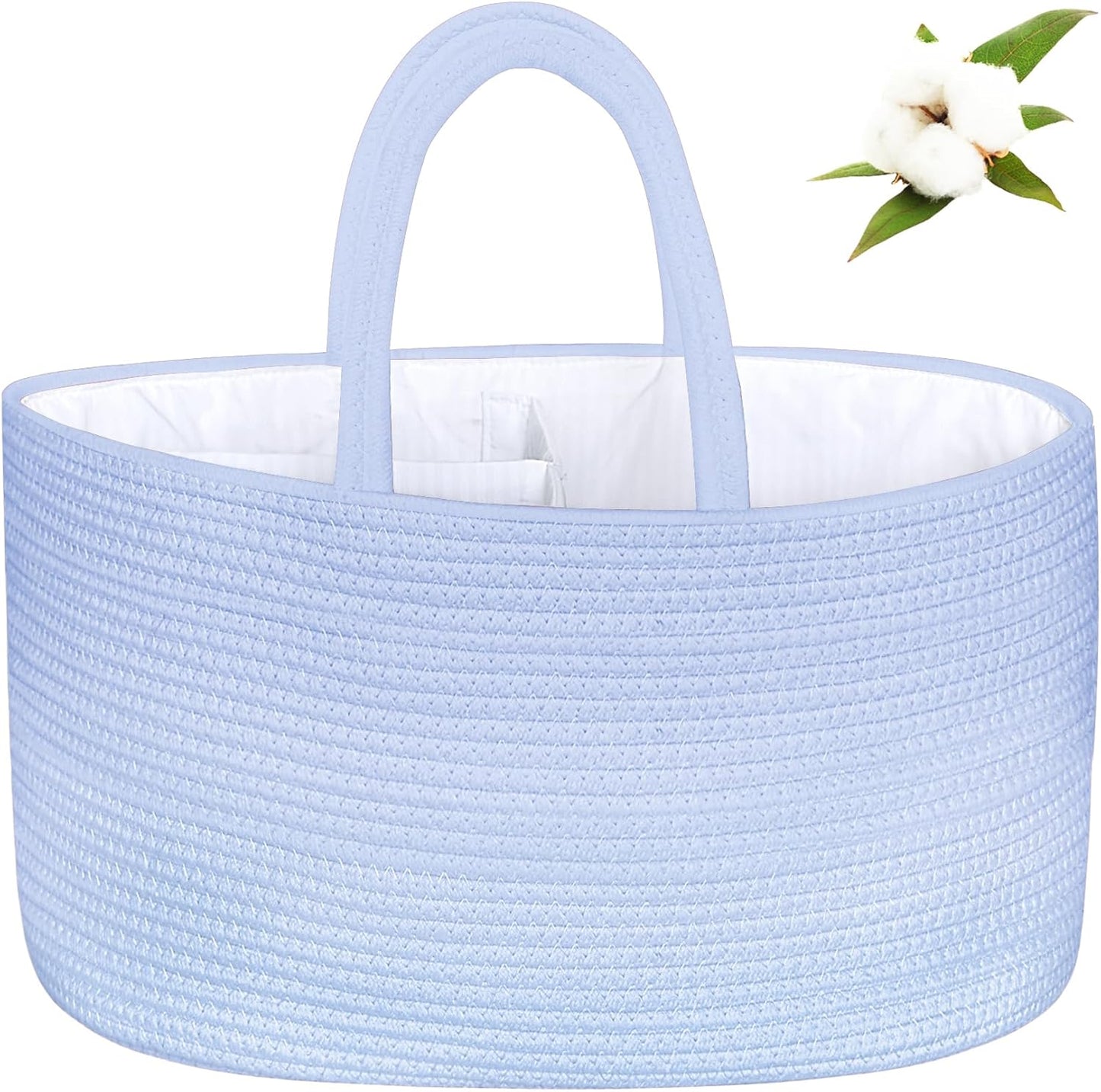 Baby Diaper Caddy Organizer | Portable Nursery Storage Basket