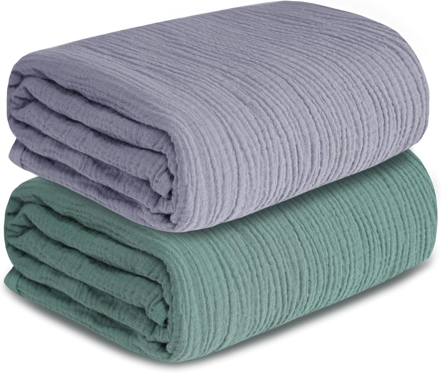 Muslin Swaddle Blankets 2-Pack | Soft & Breathable Baby Receiving Blankets