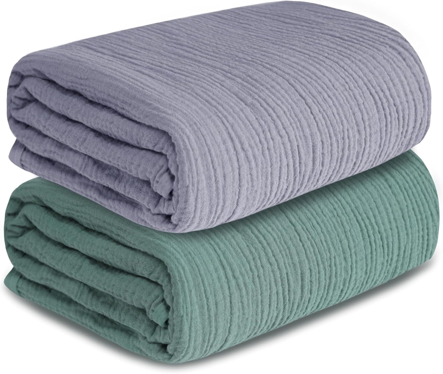 Muslin Swaddle Blankets 2-Pack | Soft & Breathable Baby Receiving Blankets