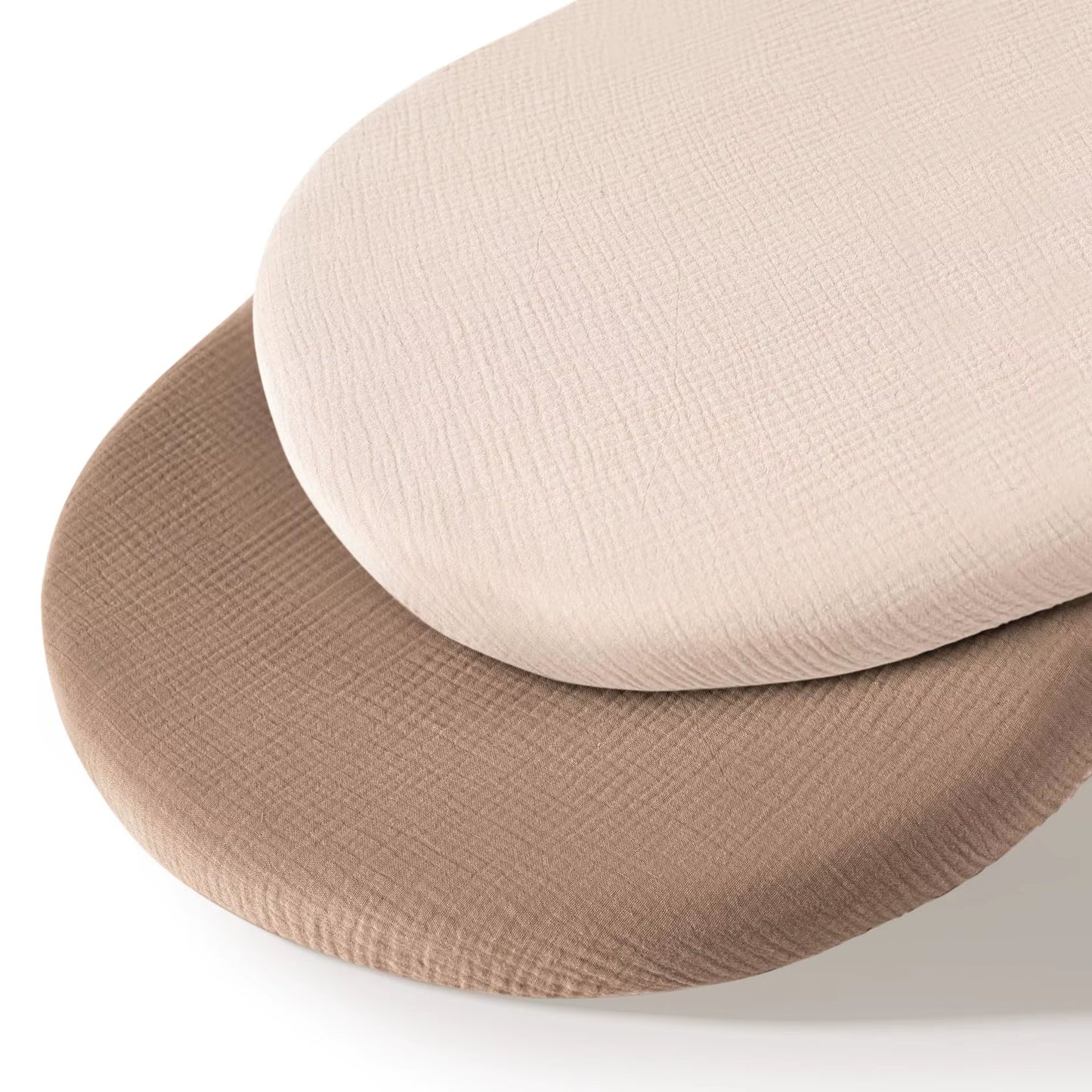 Cozy and Stylish 2-Pack Muslin Bassinet Sheets - Breathable Cotton Cradle Mattress Covers for Your Newborn