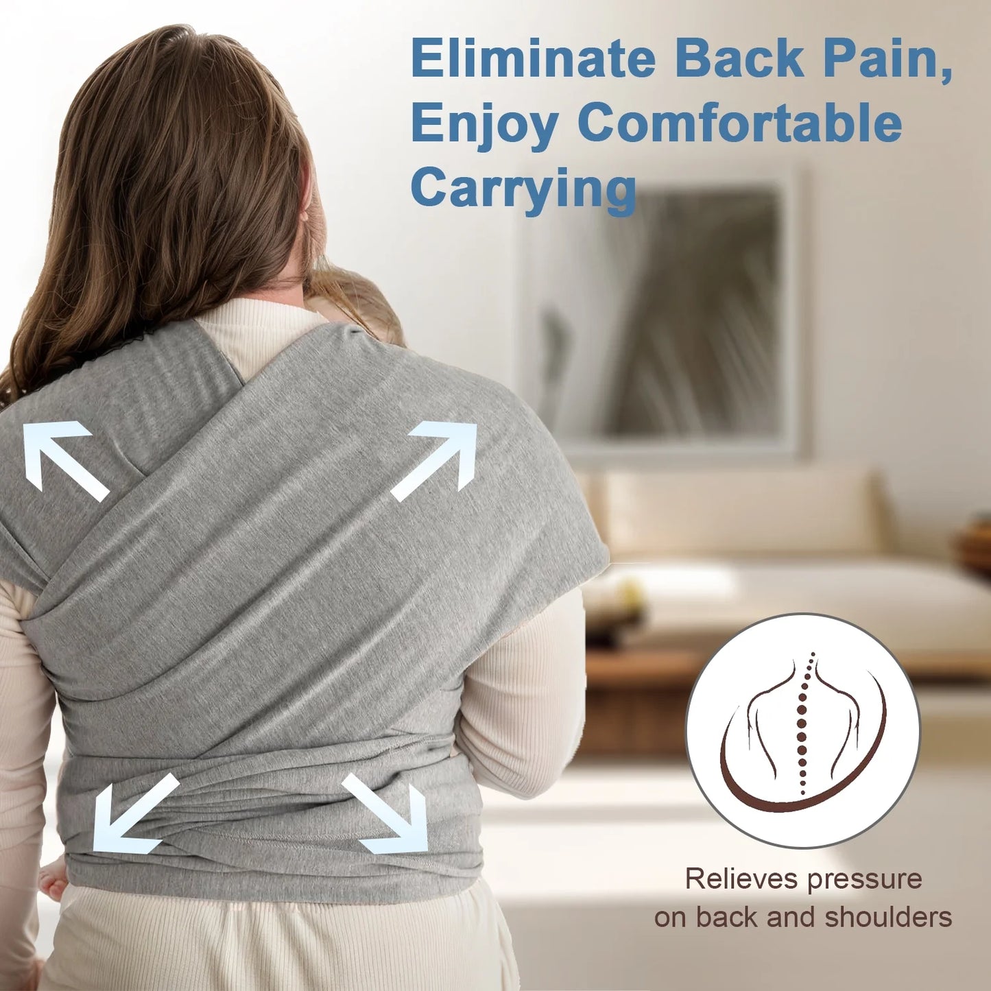 Baby Wrap Carrier | Soft & Breathable Hands-Free Baby Sling