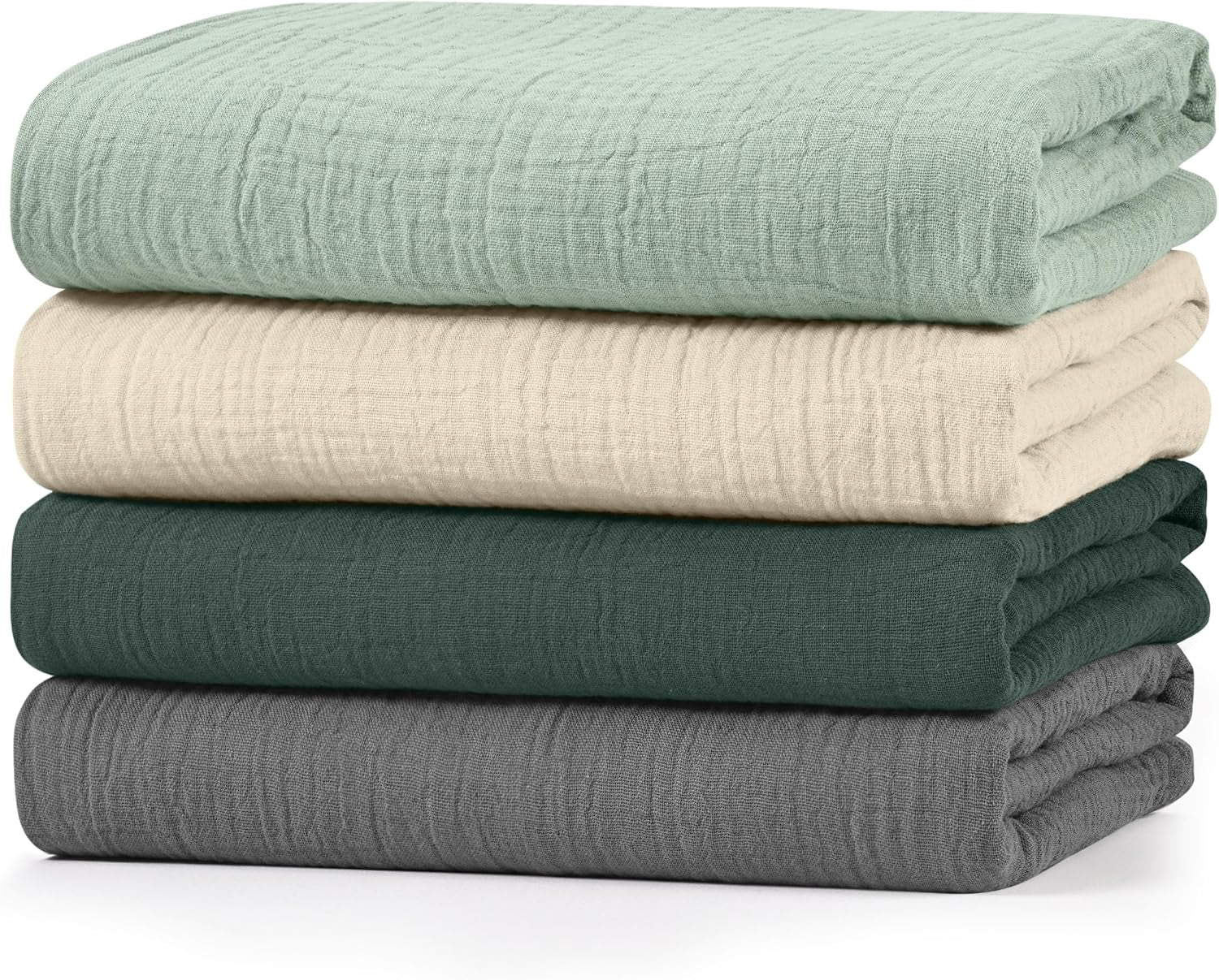 Muslin Swaddle Blankets (3-Pack) – Ultra Soft 100% Cotton Breathable Baby Wraps 38x40” 